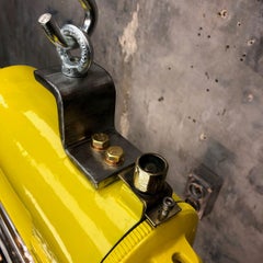 1970s Korean Vintage Industrial Flameproof Edison Twin Tube Light in Yellow