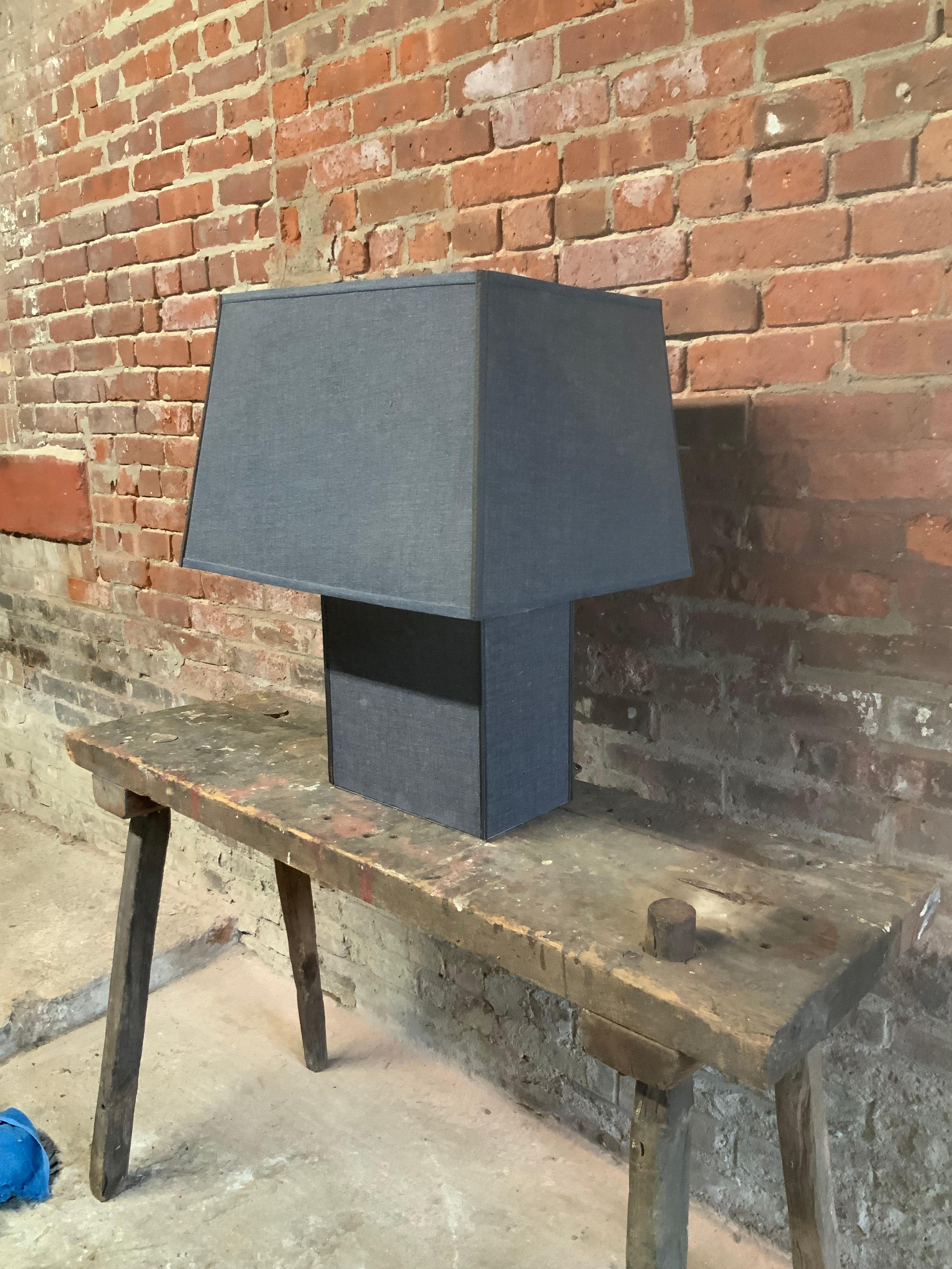 American 1970s Kovacs Denim Clad Table Lamp