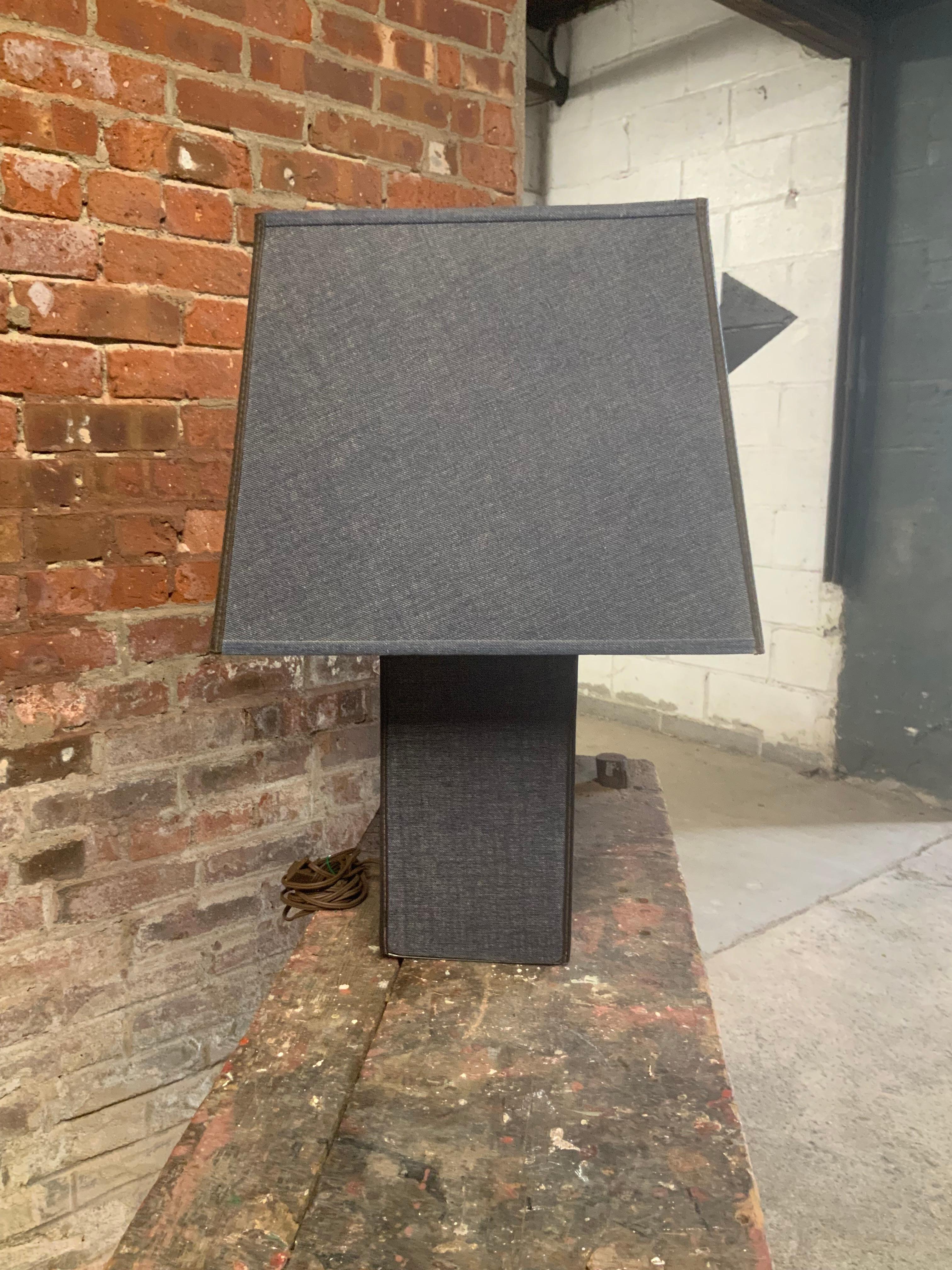 Late 20th Century 1970s Kovacs Denim Clad Table Lamp
