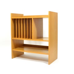 1970s Krásná Jizba Lp Record Storage Shelves, Oak Veneer