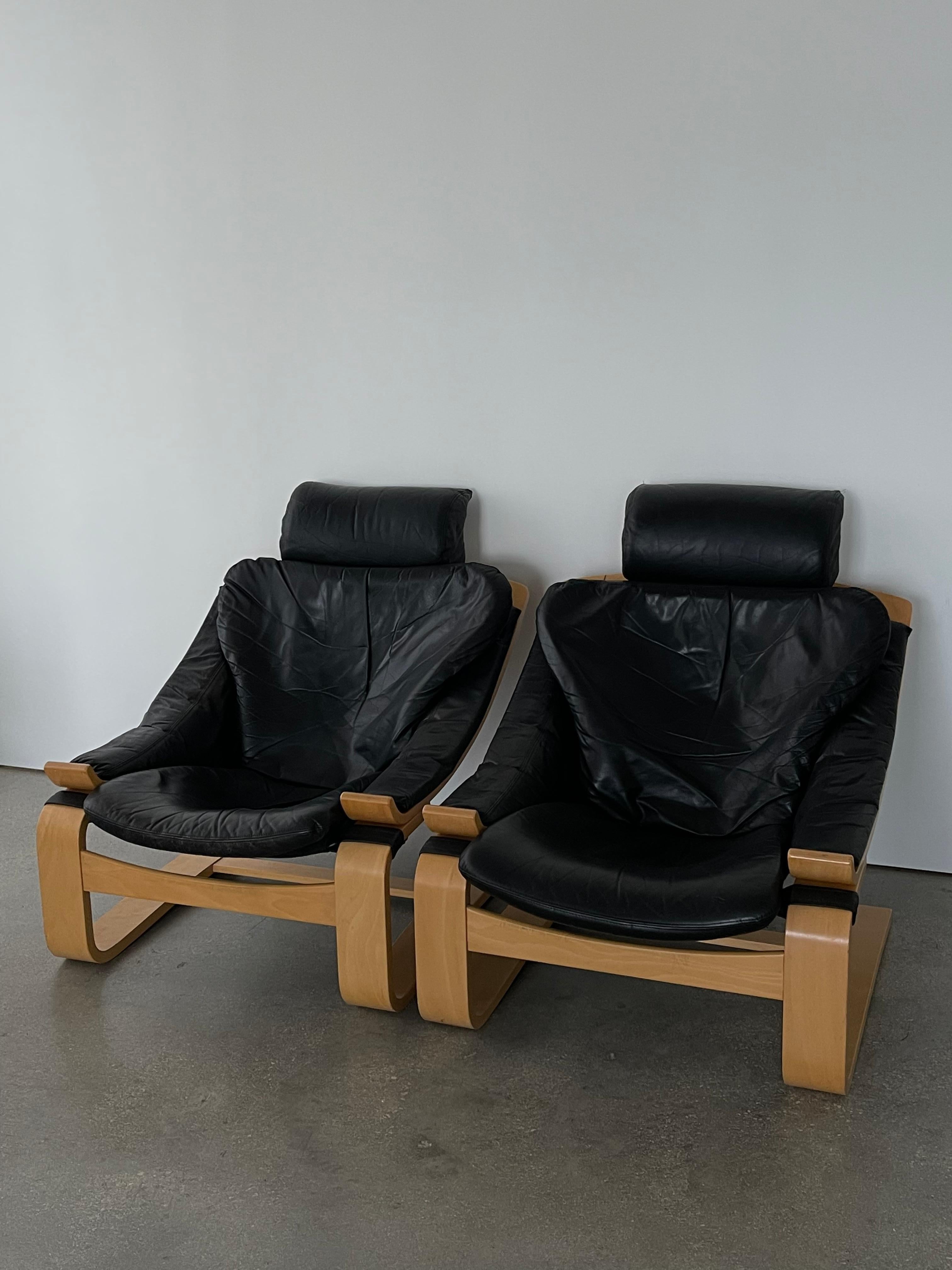Leather 1970's Kroken Lounge Chair by Ake Fribytter for Nelo