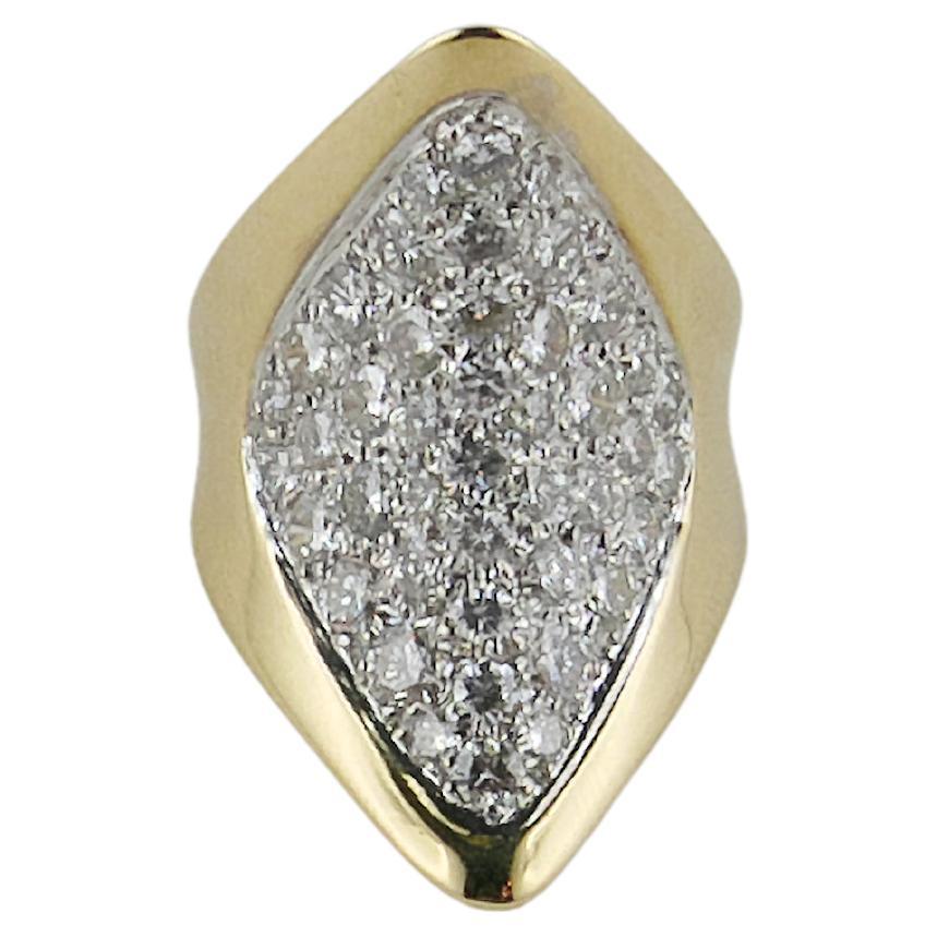 1970er Kutchinsky Ring aus Gelbgold und Diamanten