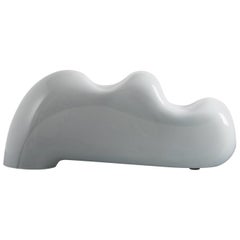 Lampe de bureau L285 des années 1970 par Luciano Vistosi en verre de Murano blanc