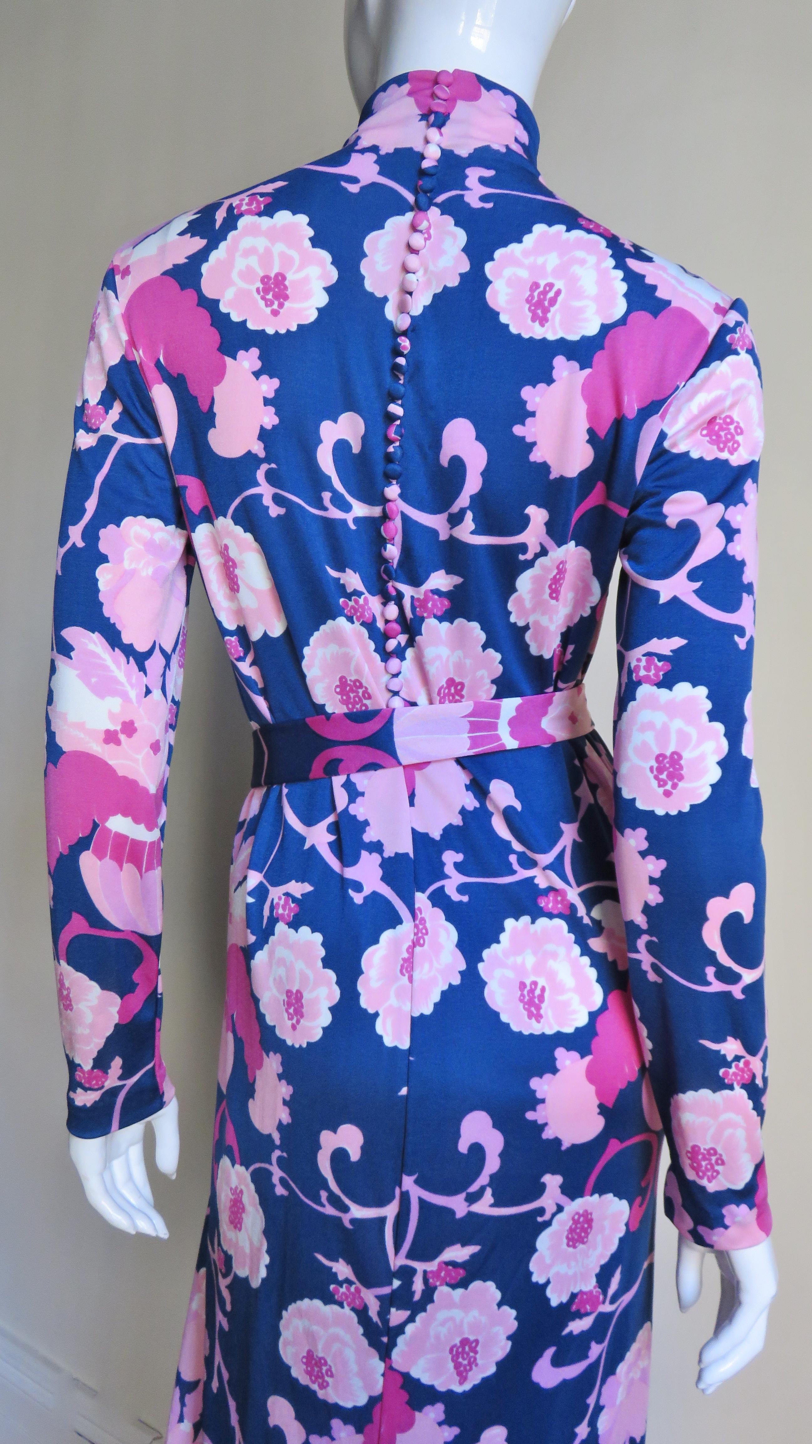 La Mendola 1970s Maxi Dress and Matching Silk Over Skirt 5