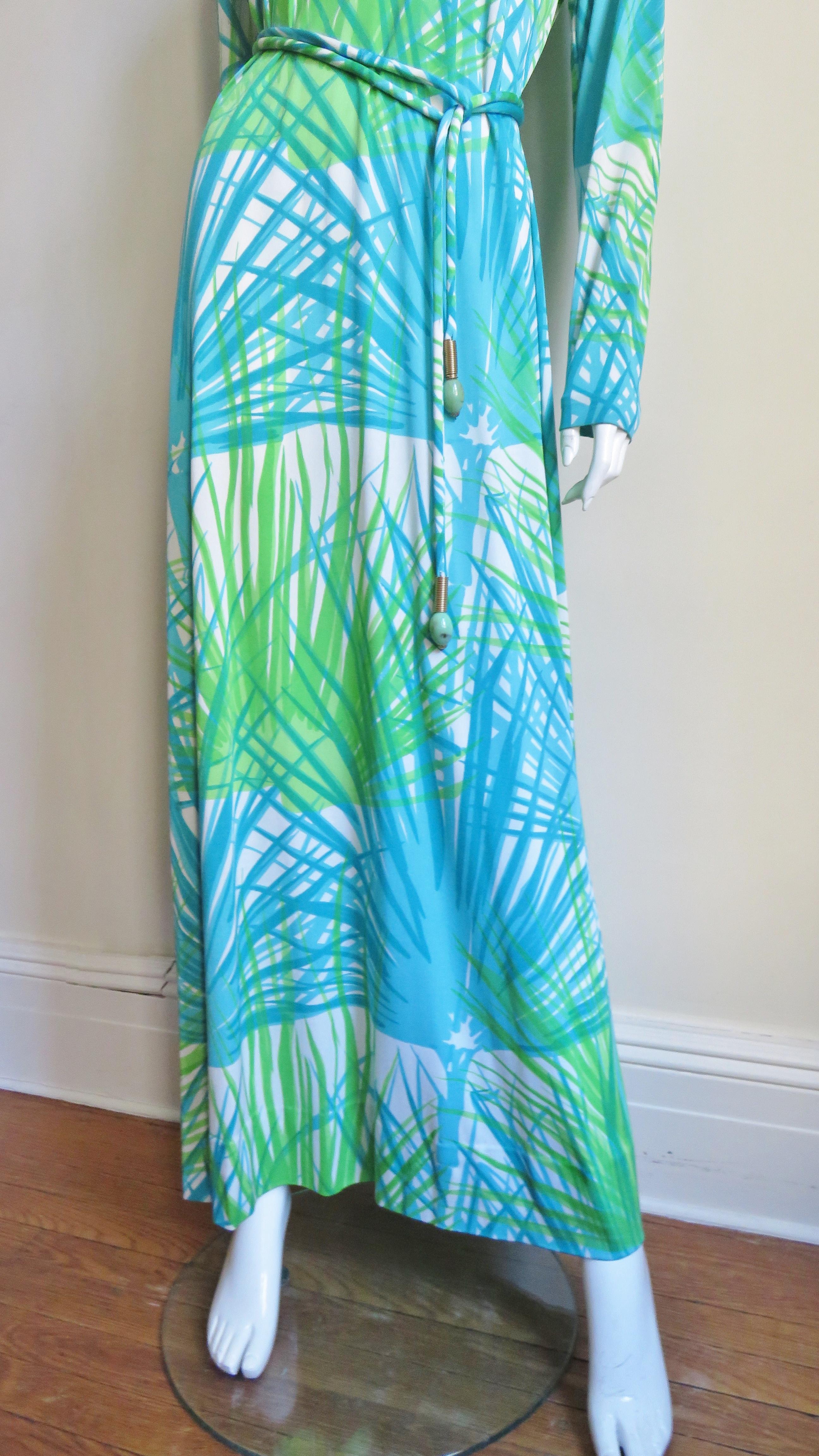 La Mendola - Robe longue et jupe en soie avec jupe superposée, années 1970 Pour femmes en vente