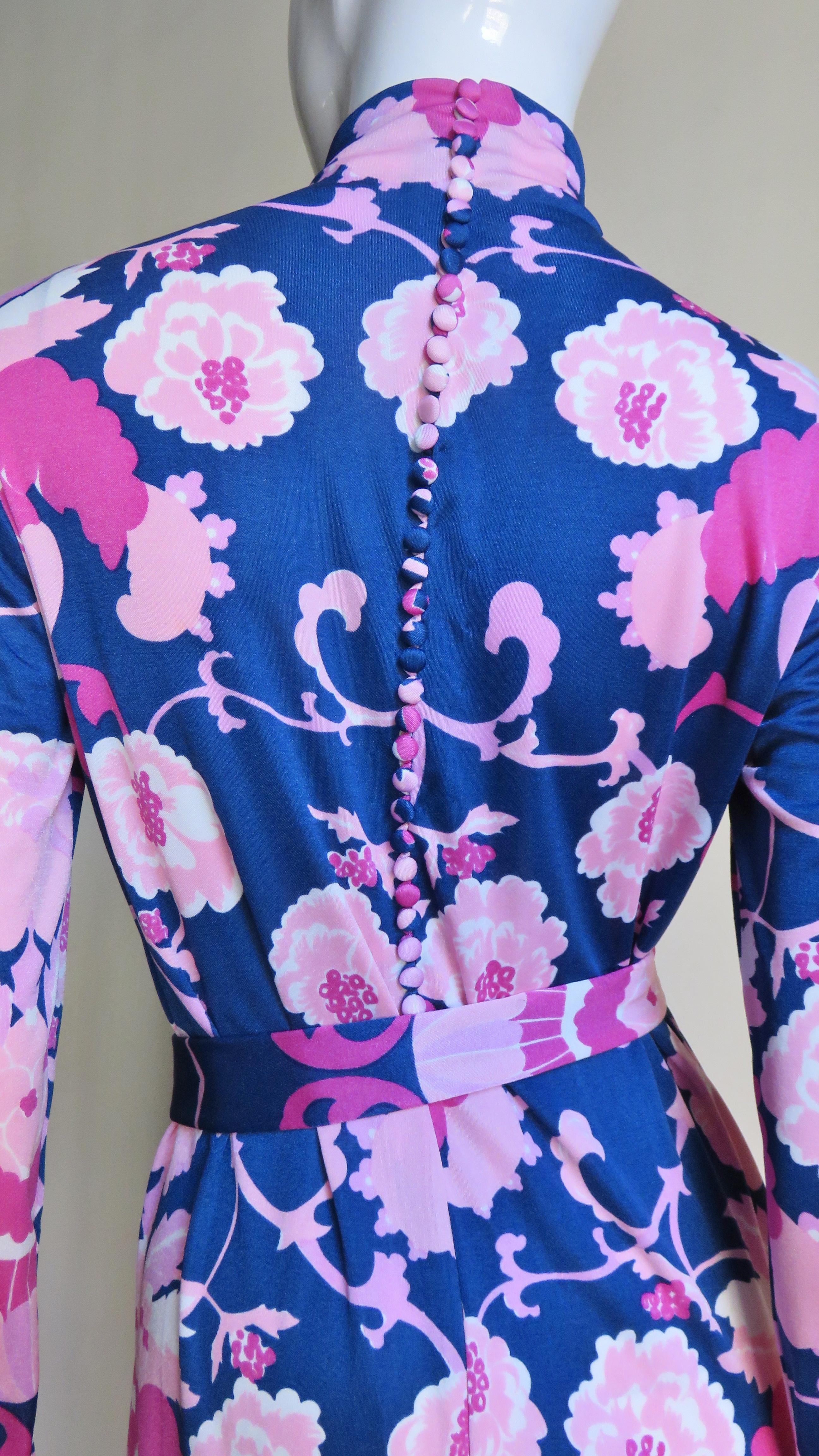 La Mendola 1970s Maxi Dress and Matching Silk Over Skirt  6