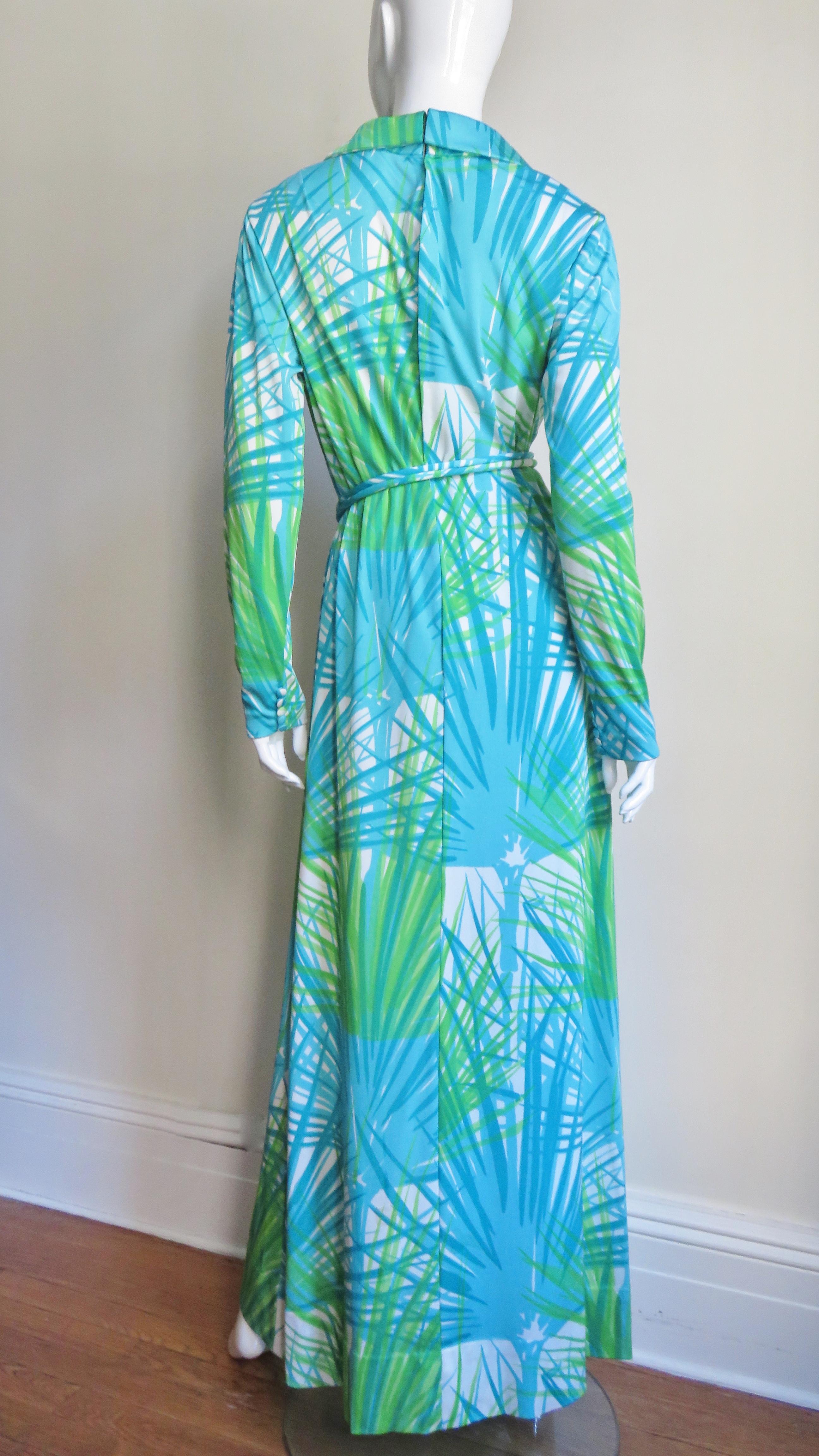 La Mendola 1970s Maxi Dress and Silk Over Skirt For Sale 2