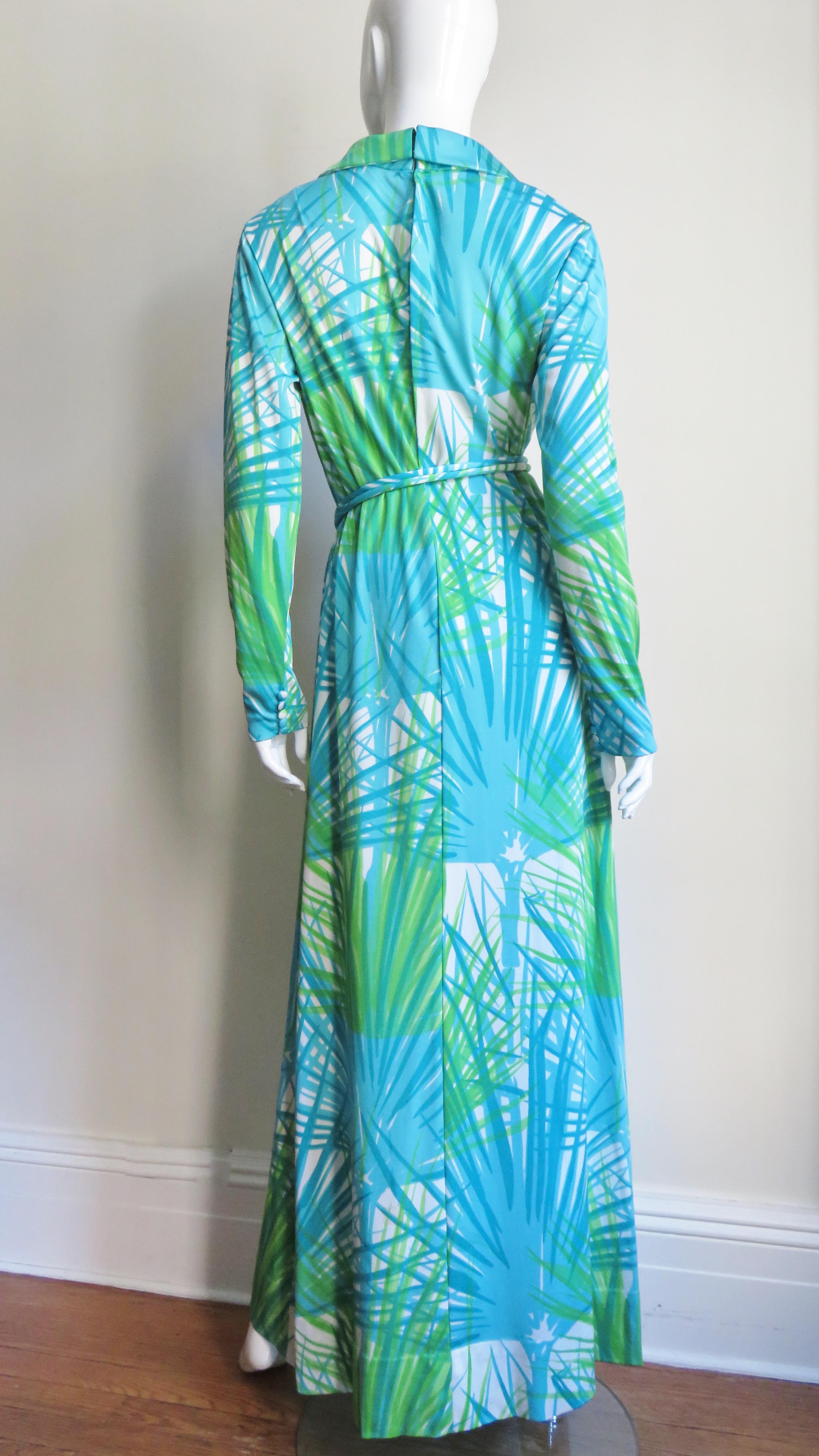 La Mendola 1970s Maxi Dress and Silk Over Skirt For Sale 6