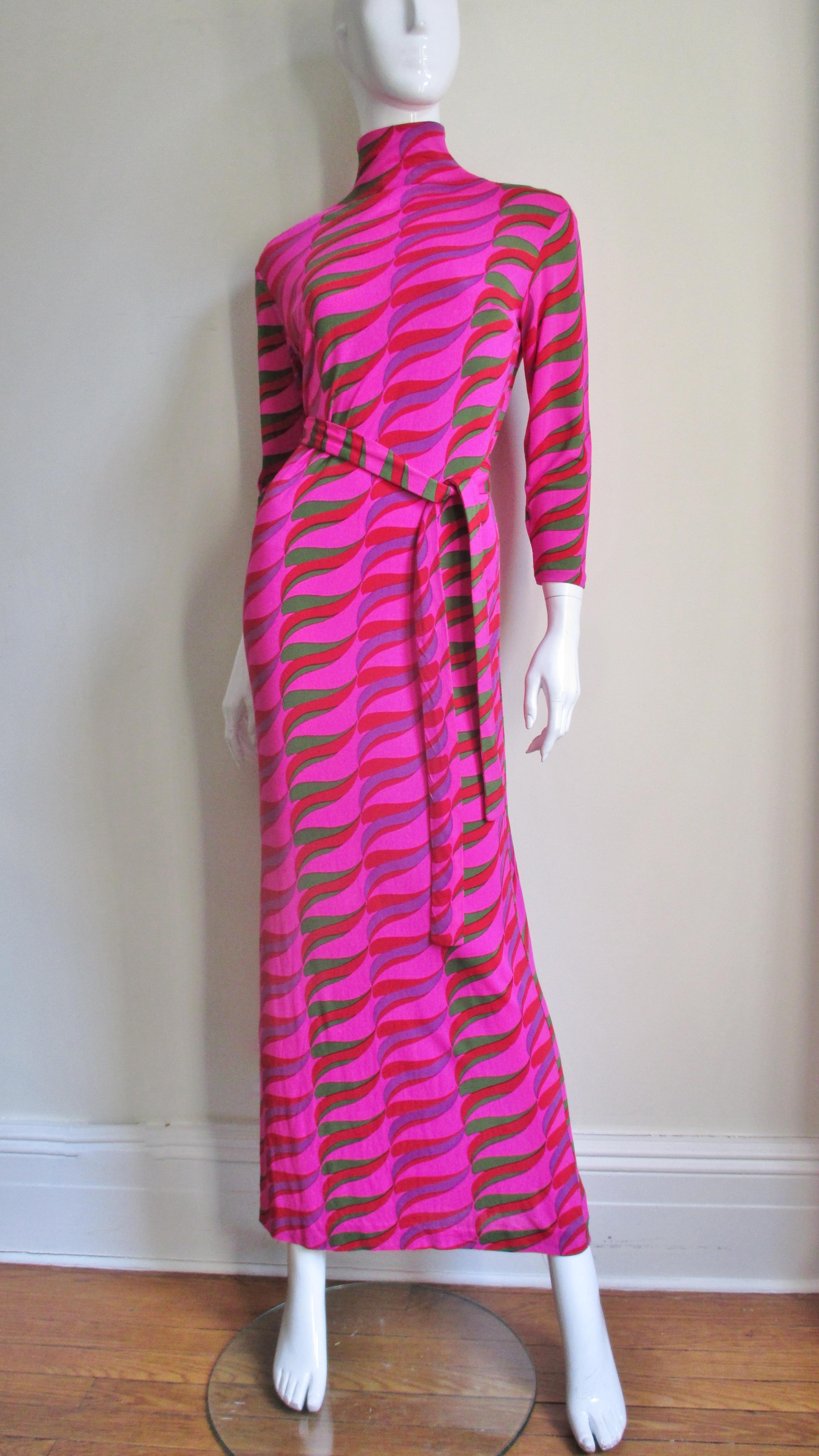 La Mendola 1970s Maxi Dress In Good Condition In Water Mill, NY