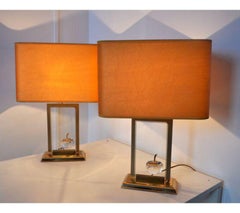 1970s "La Pomme" Table Lamp From Maison Dauphin, France - a Pair