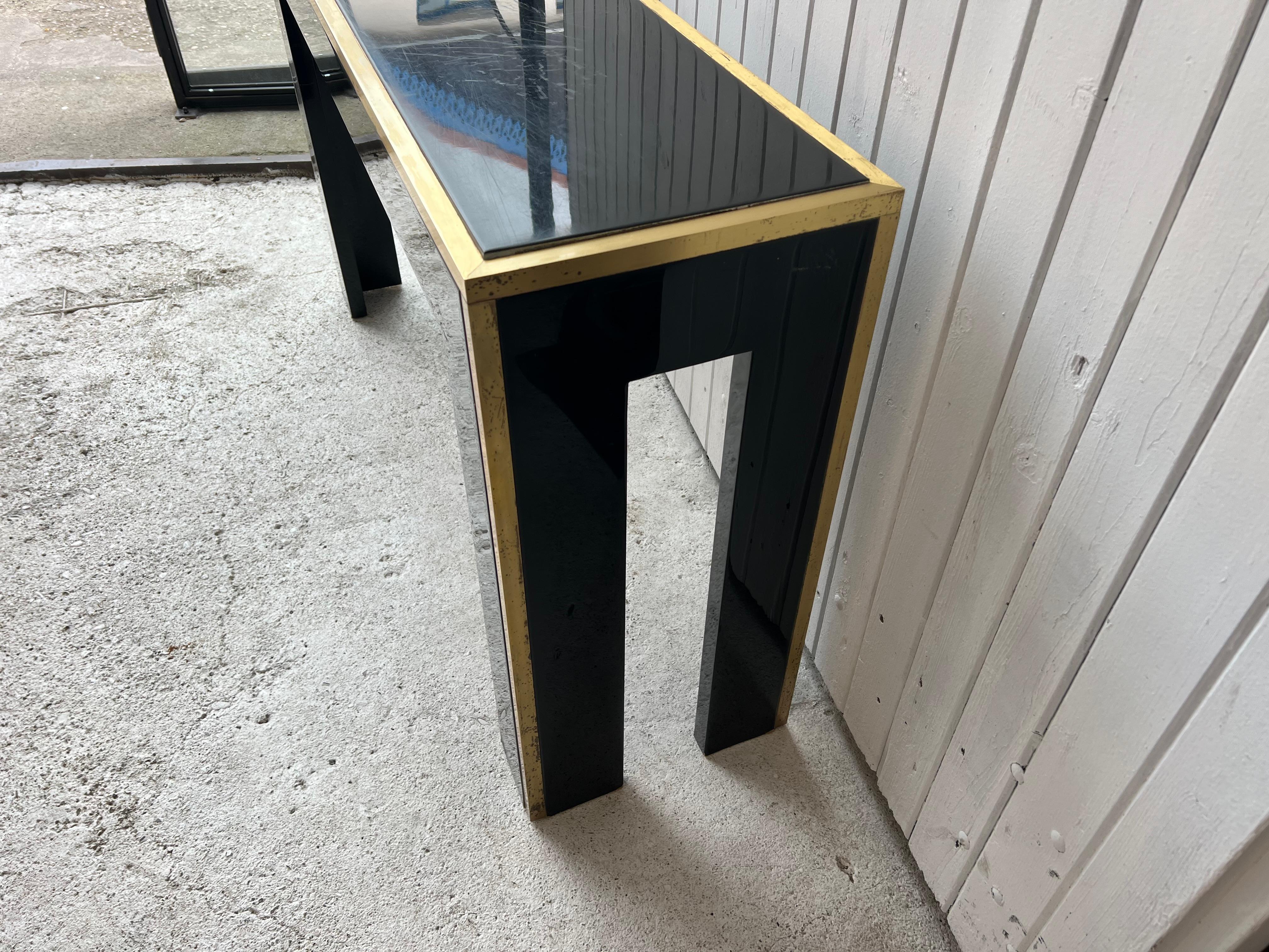 Brass 1970’s Lacqued Credenzas , Italy  For Sale