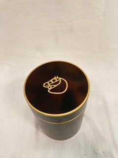 1970's lacquered brass boxe witha horse head by Hermès