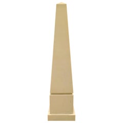 1970s Lacquered Obelisk in Antique White