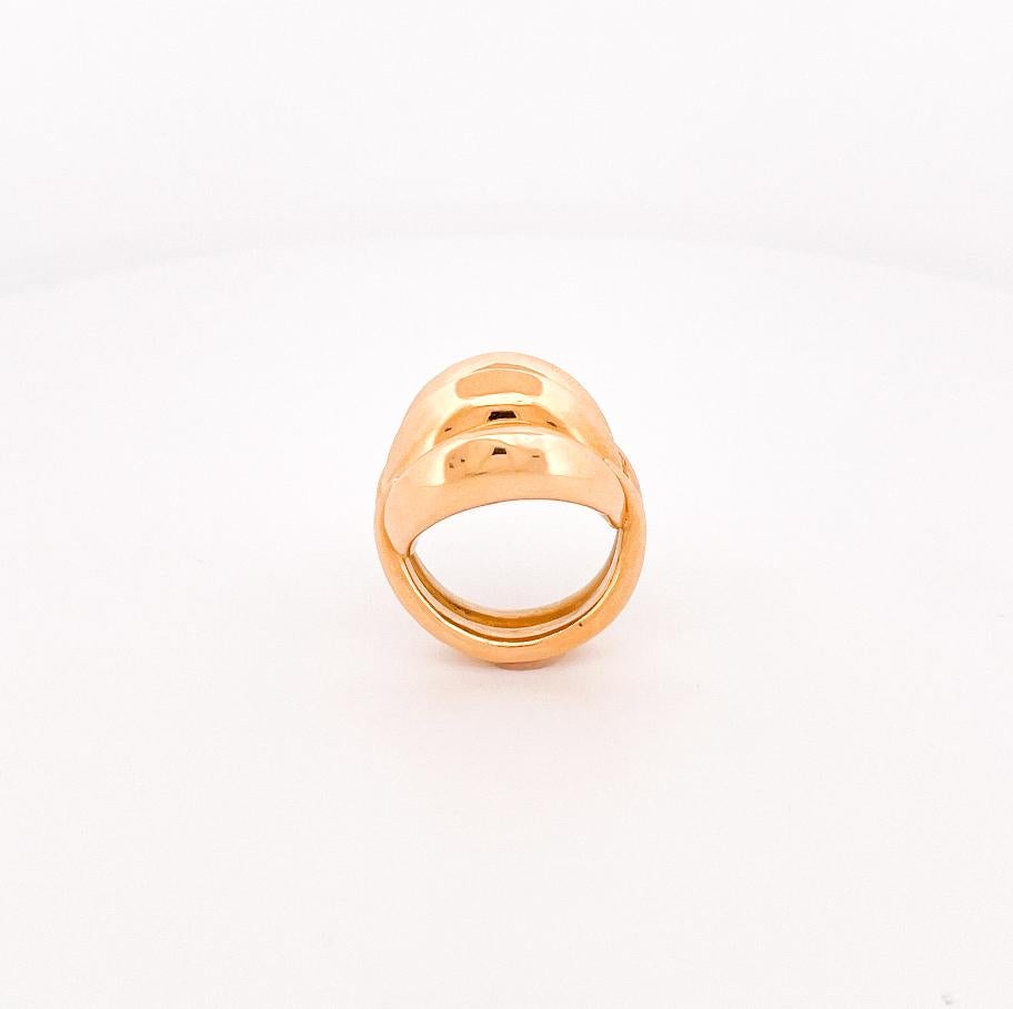 From designer Lalaounis, circa 1970’s, 22 karat yellow gold triple dome ring. This ring is crafted with 3 horizontal domes on the front of the band with a polished finish. This ring is a size 6.
