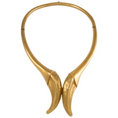 Ilias Lalaounis Yellow Gold Claw Collar from Neolithic Collection, 1970s