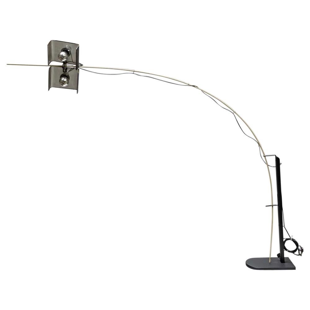 1970s L'amo Floor Lamp by Valmassoi Conti for Luci Italy Painted Metal Steel  For Sale