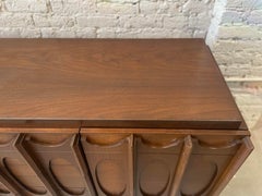 1970s Lane Brutalist Wood Lowboy Dresser