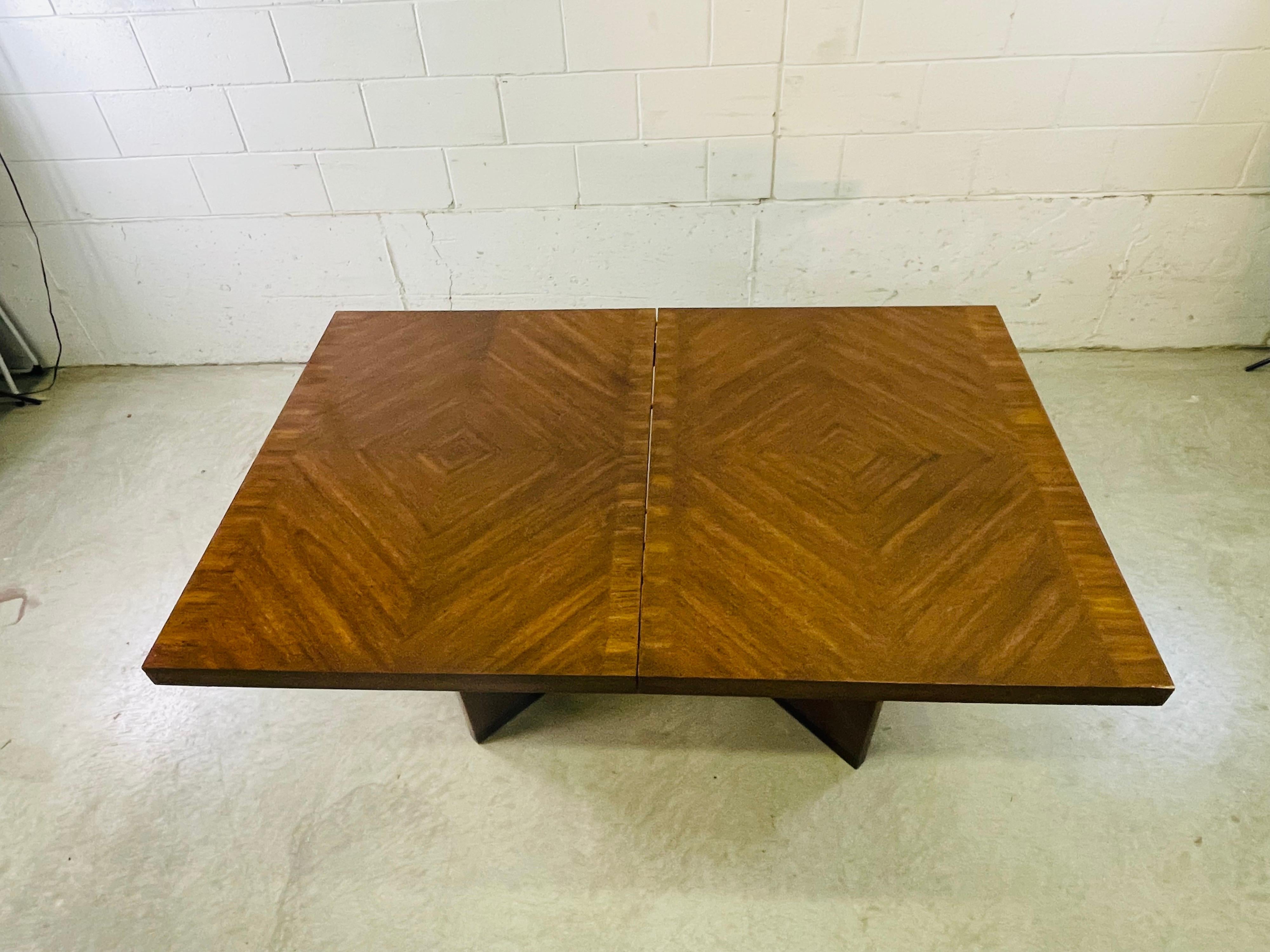 1970s Lane Furniture Brutalist Style Dining Table & 6 Chairs 6