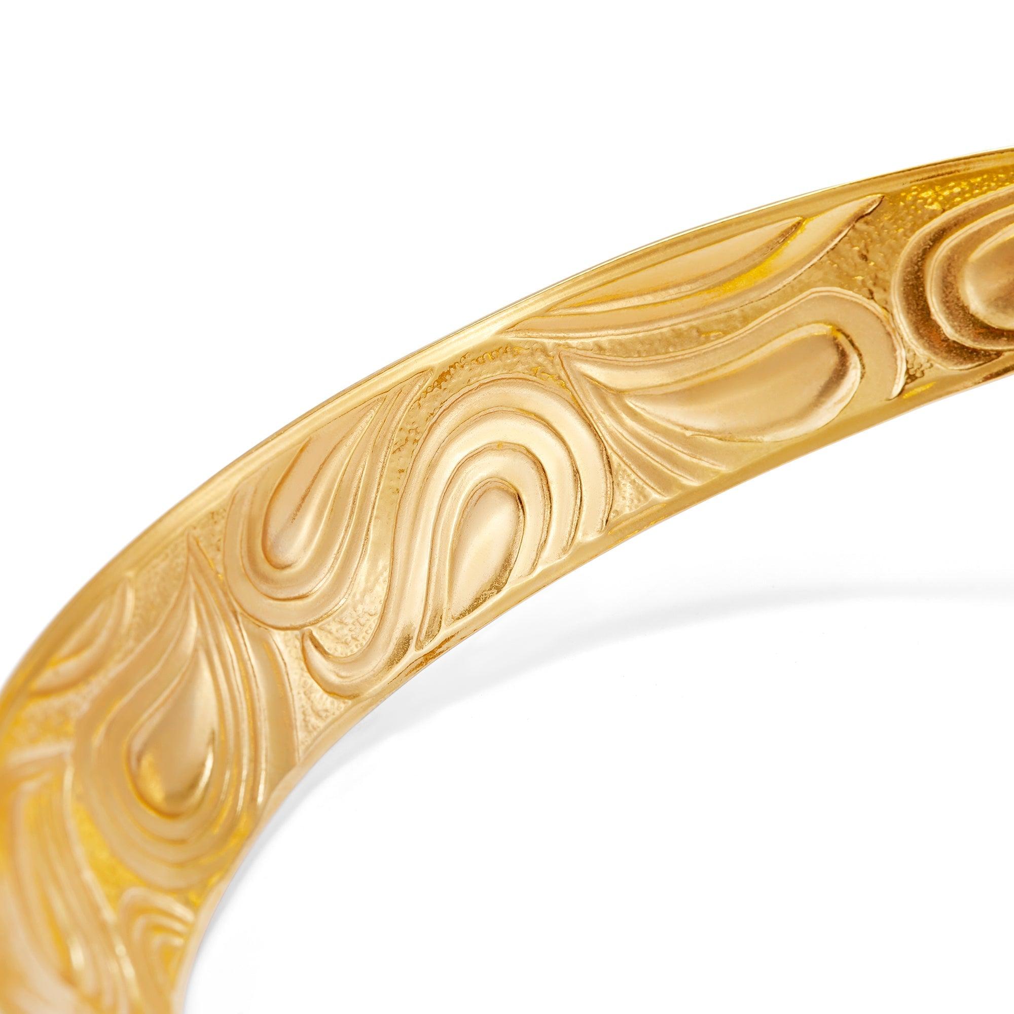 Women's 1970s Lanvin Gold Tone Torque Necklace For Sale