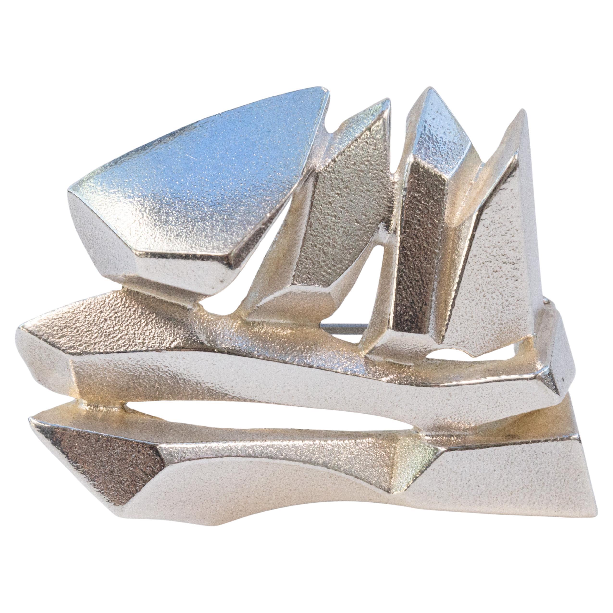 1970s Lapponia by Björn Weckström Sterling Silver Brooch