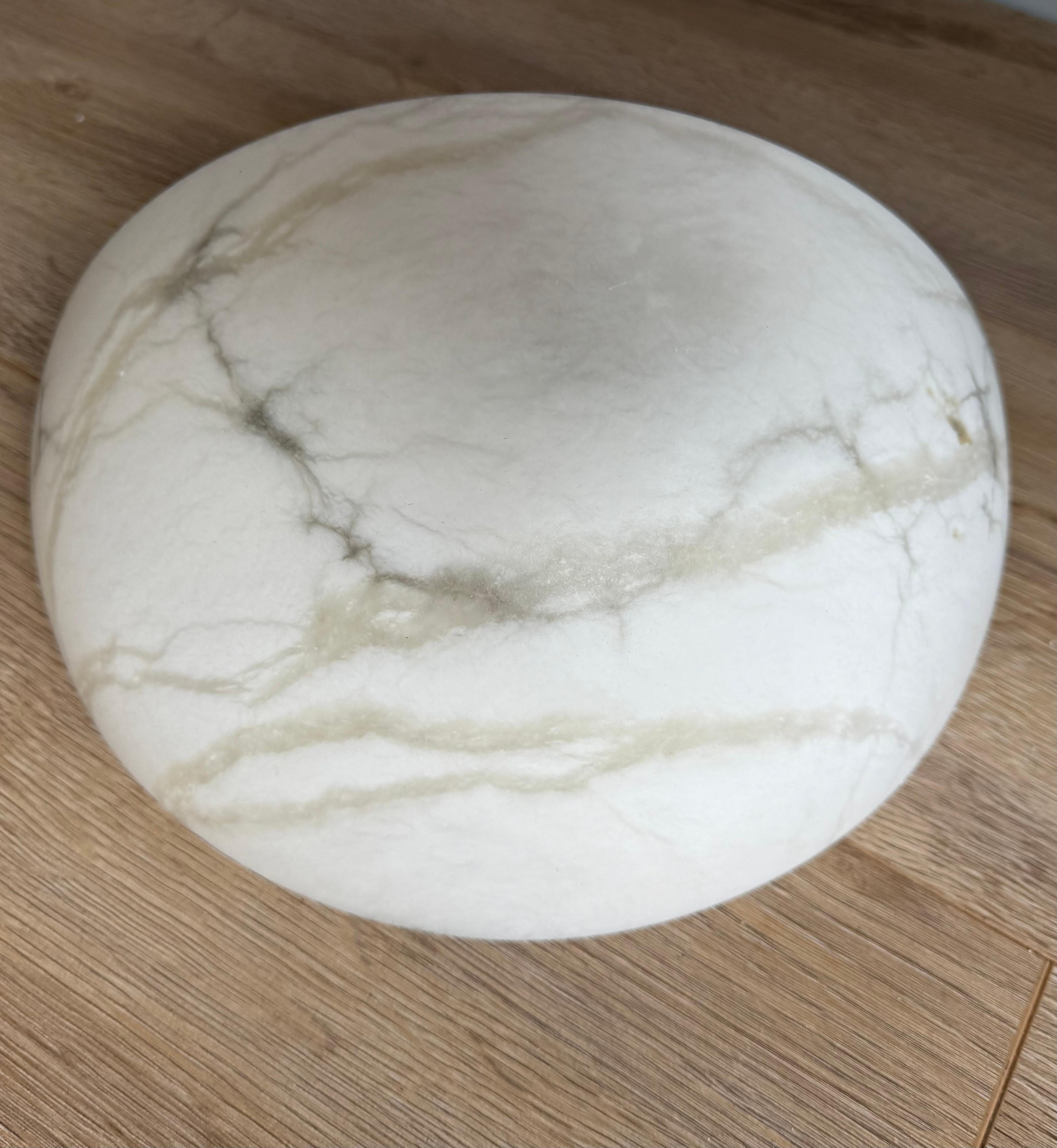 1970s Large Alabaster Wall Light / Sconce, Mid-Century Modern Organic Design en vente 7
