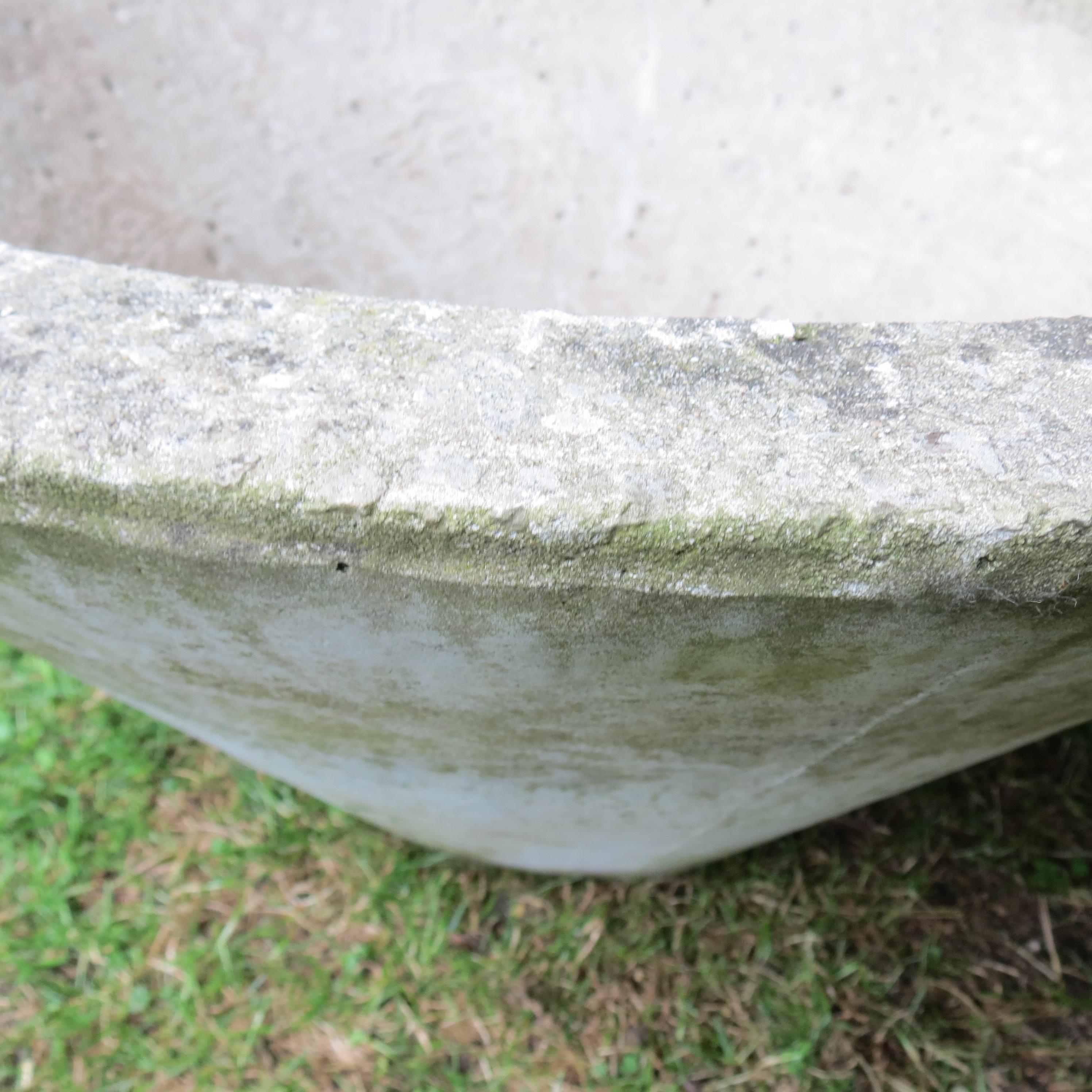 1970s Large Circular Conical Round Concrete Garden Planters 4