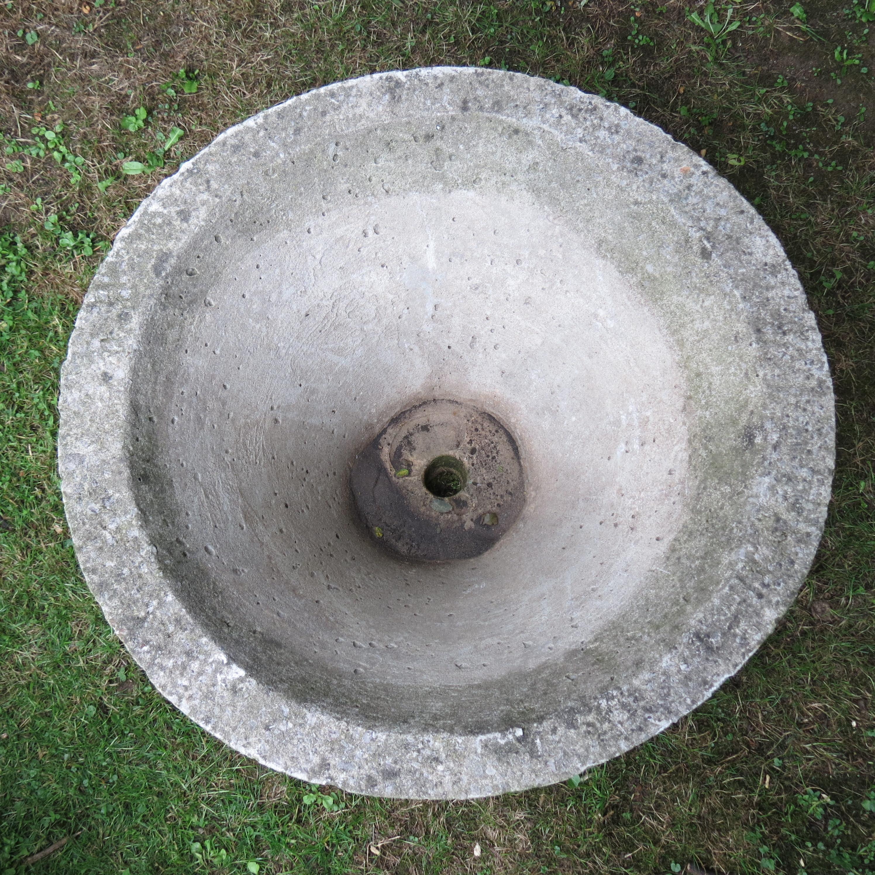 20th Century 1970s Large Circular Conical Round Concrete Garden Planters