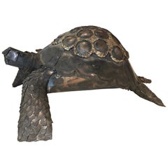 1970s Large Copper Turtle