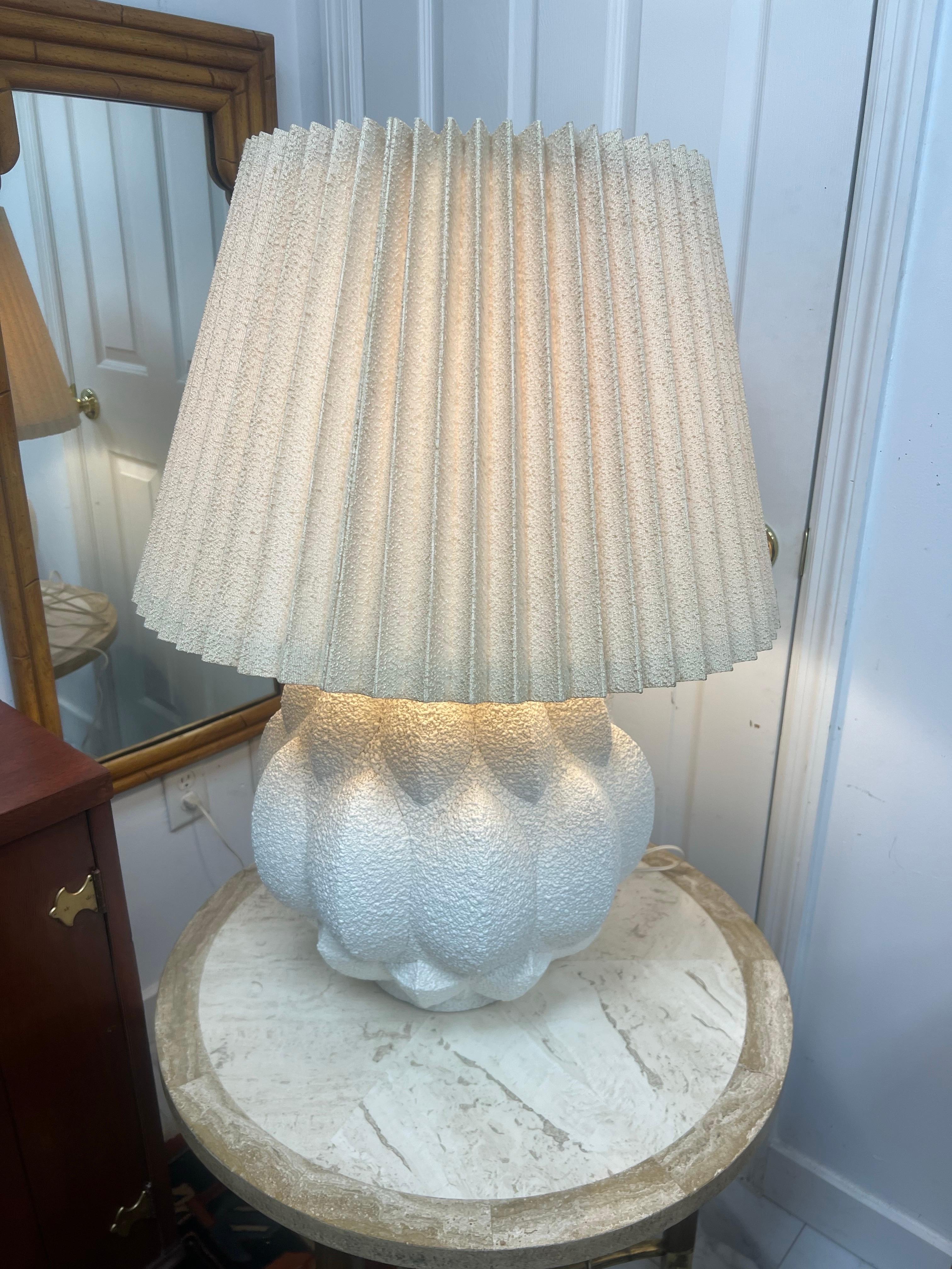 1970s Large Danish Modern Brutalist Ceramic Table Lamp For Sale 5