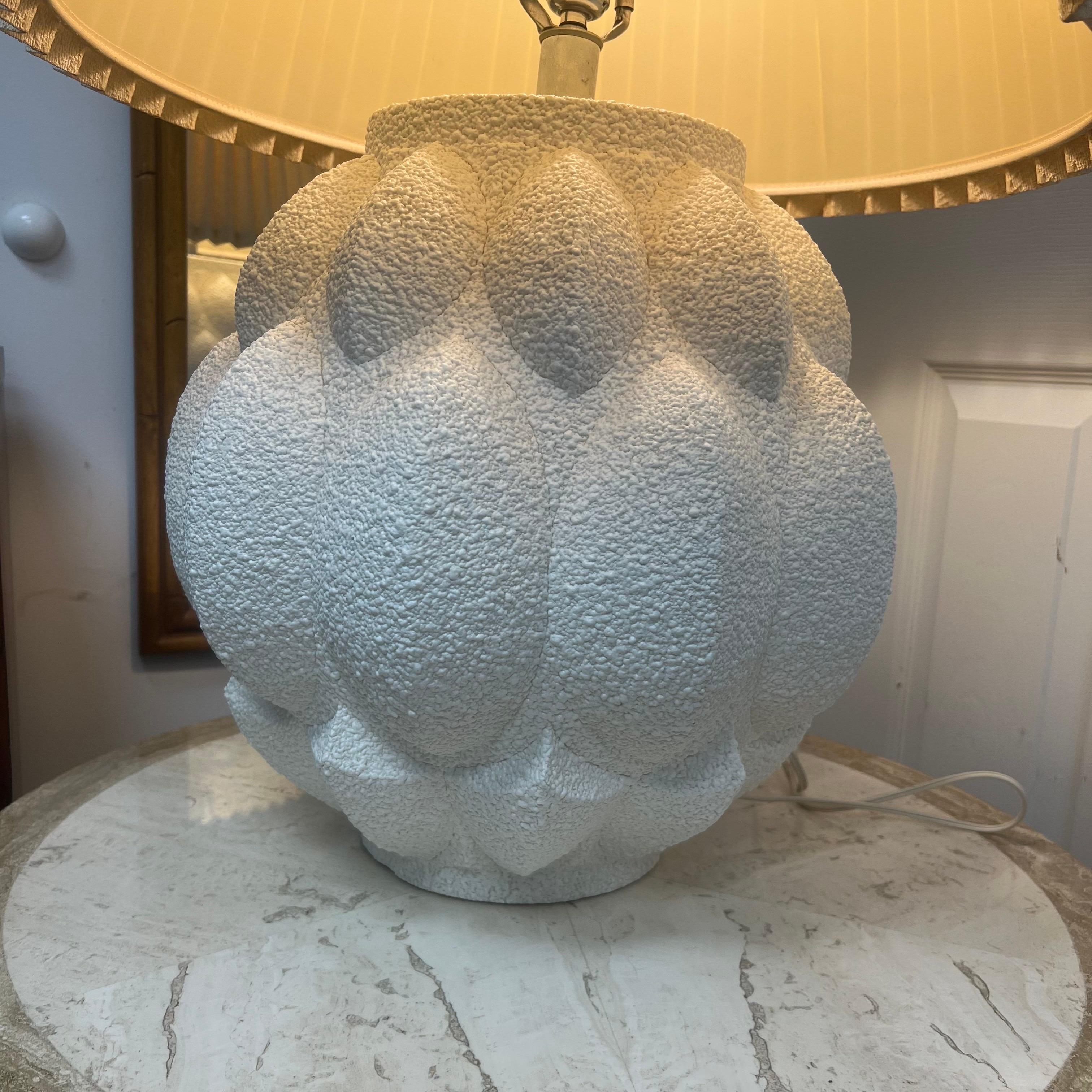 1970s Large Danish Modern Brutalist Ceramic Table Lamp For Sale 6