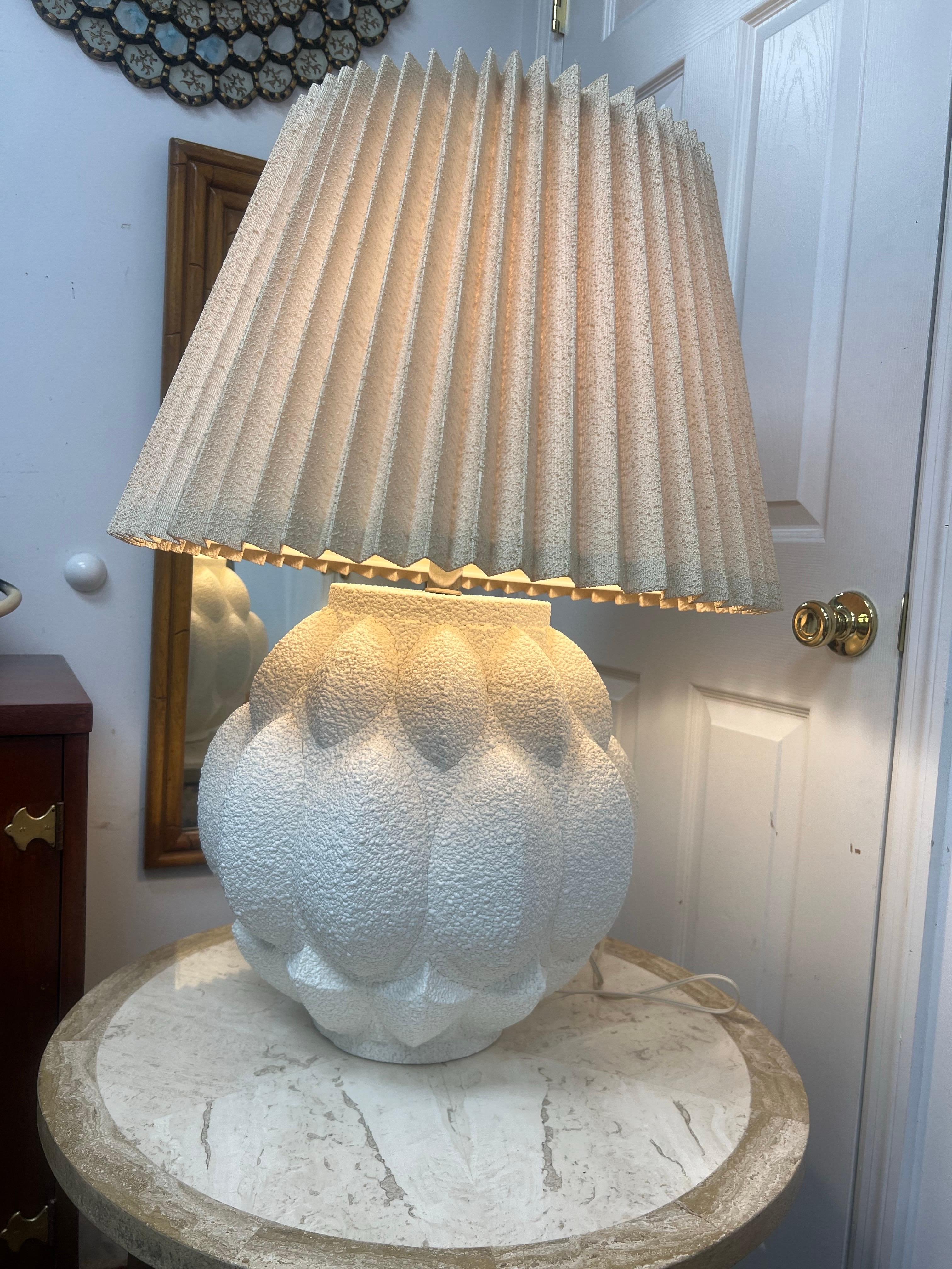 1970s Large Danish Modern Brutalist Ceramic Table Lamp For Sale 9