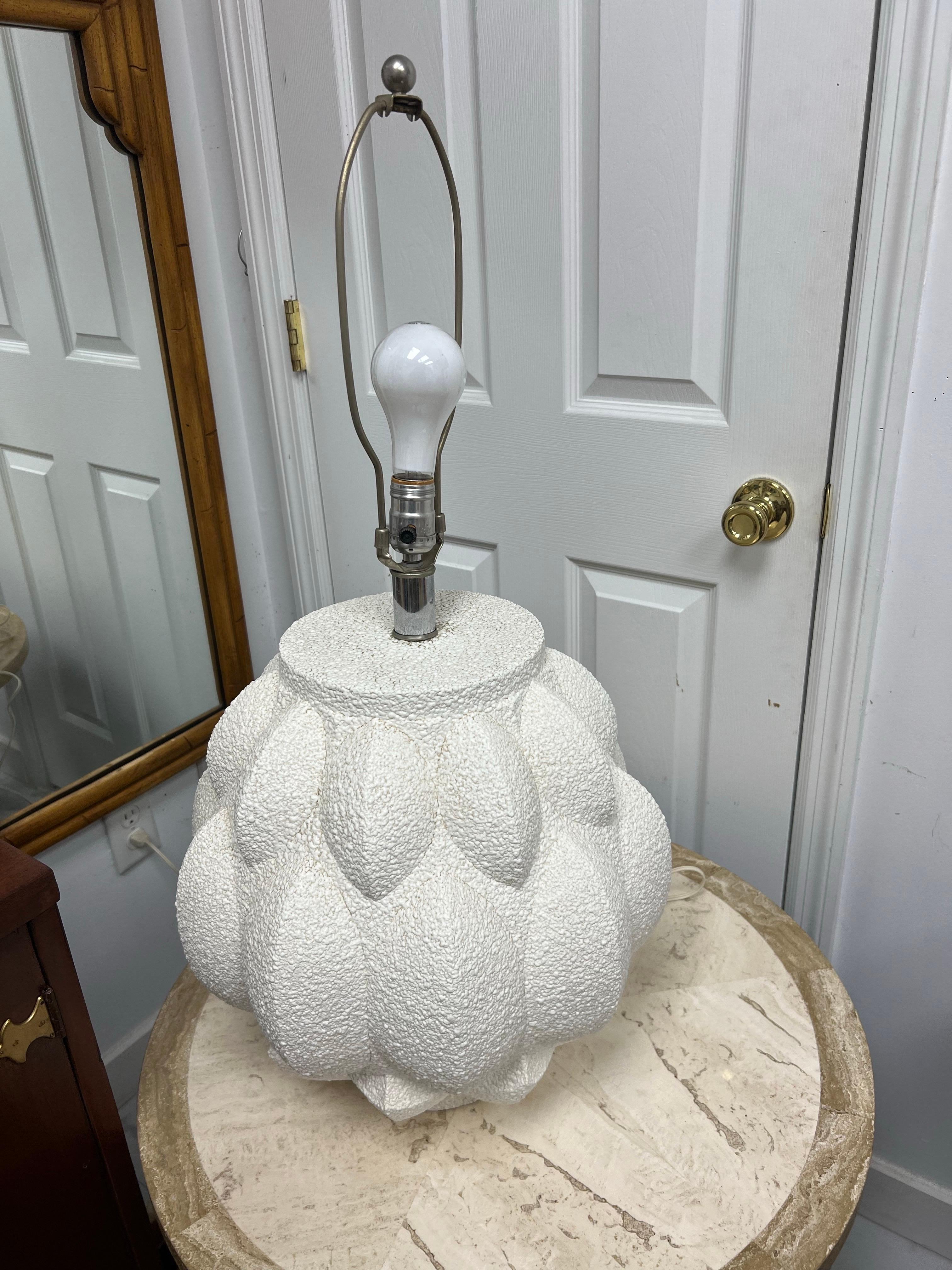 1970s Large Danish Modern Brutalist Ceramic Table Lamp For Sale 2