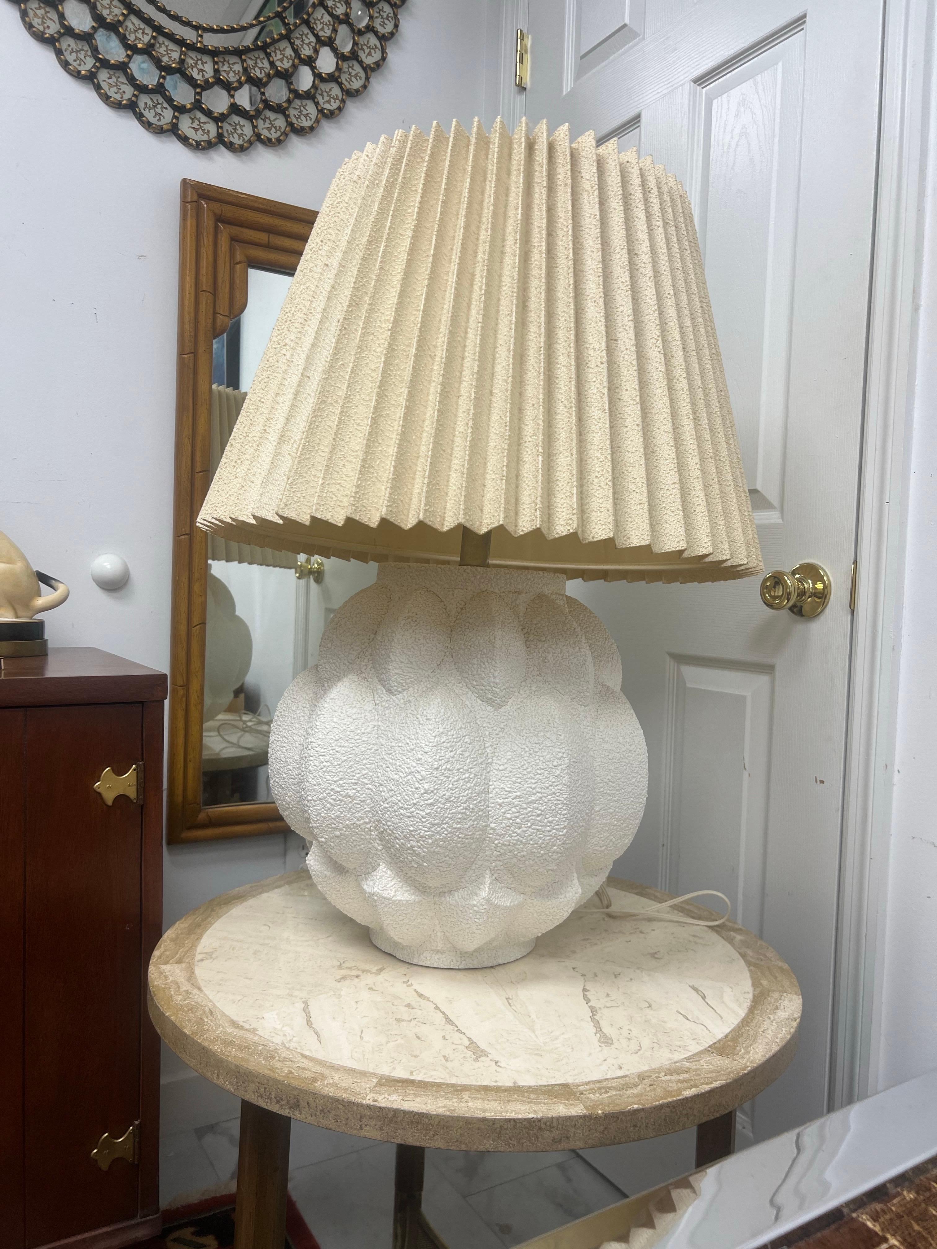 1970s Large Danish Modern Brutalist Ceramic Table Lamp For Sale 4