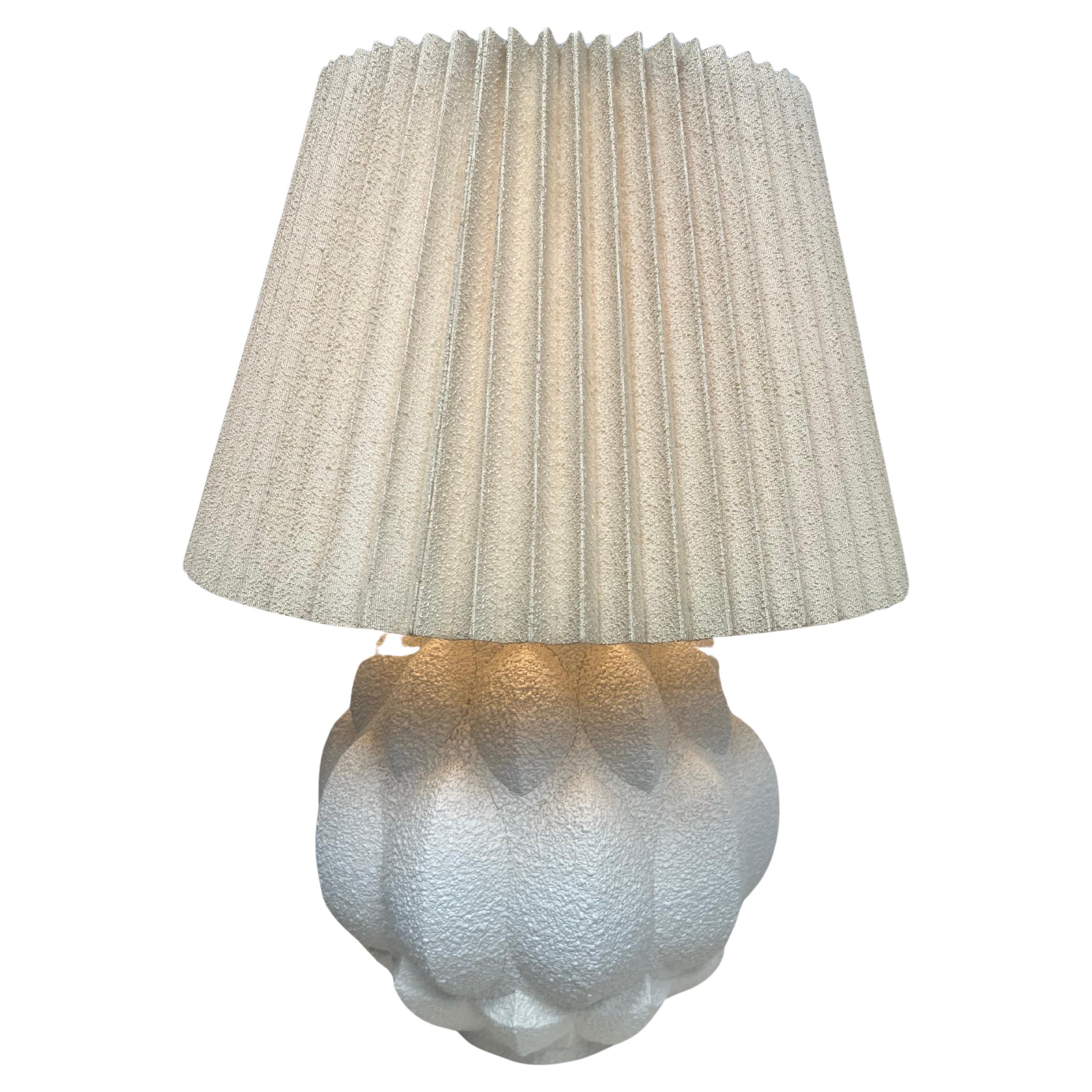 Lampada da tavolo danese moderna brutalista di grandi dimensioni degli anni '70 in ceramica