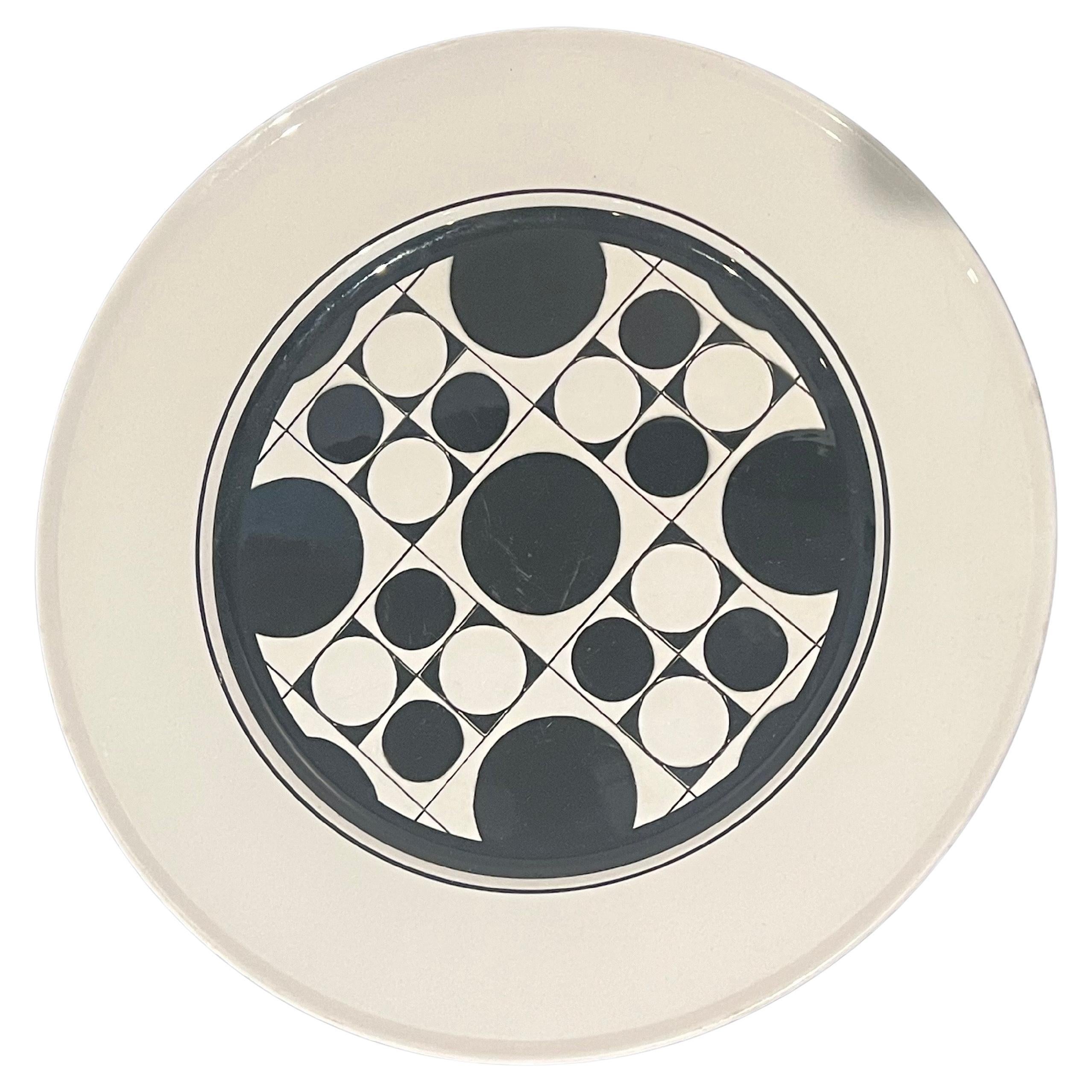 Piatto decorativo grande degli anni
70 con design Panton Avant Garde