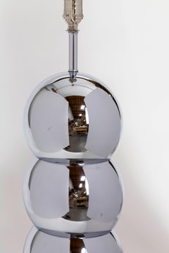 1970s Large Kovacs Chrome Stacked Ball Lamp