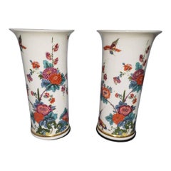1970s Large Lennox Saxony Vases with Bases, a Pair