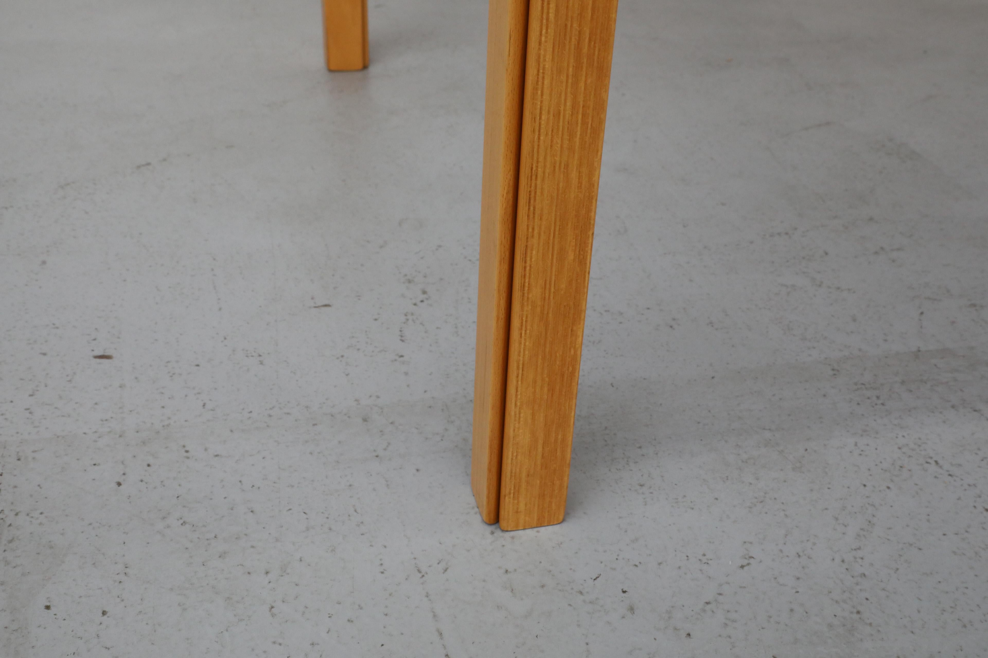 1970's Large Magnus Olesen Birch Dining Table with Black Formica Top 5