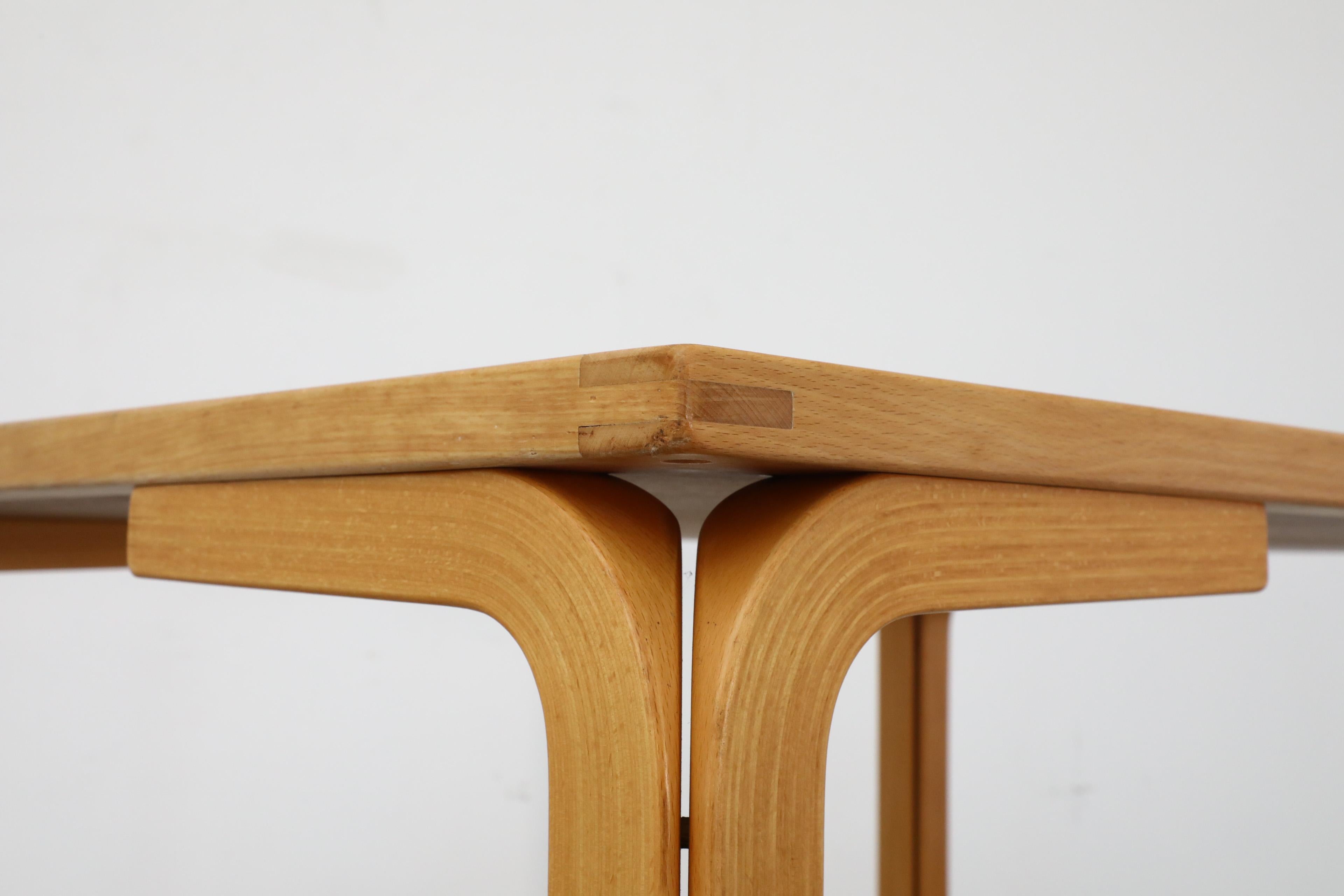 1970's Large Magnus Olesen Birch Dining Table with Black Formica Top 8