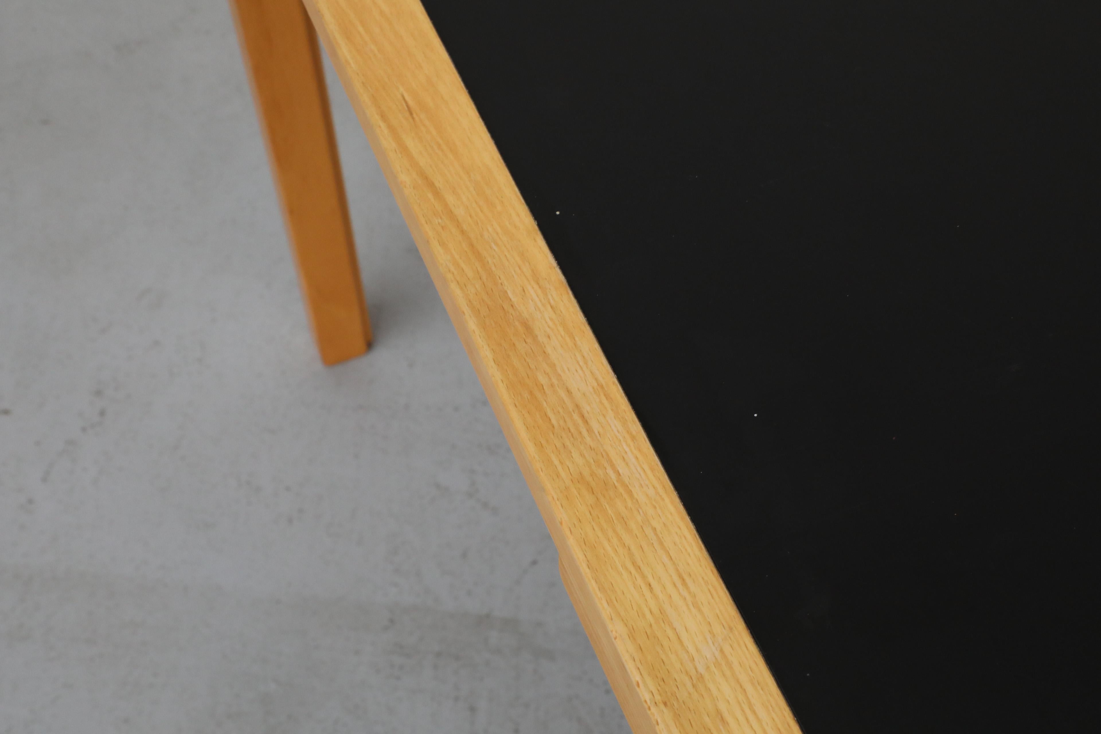 1970's Large Magnus Olesen Birch Dining Table with Black Formica Top 9