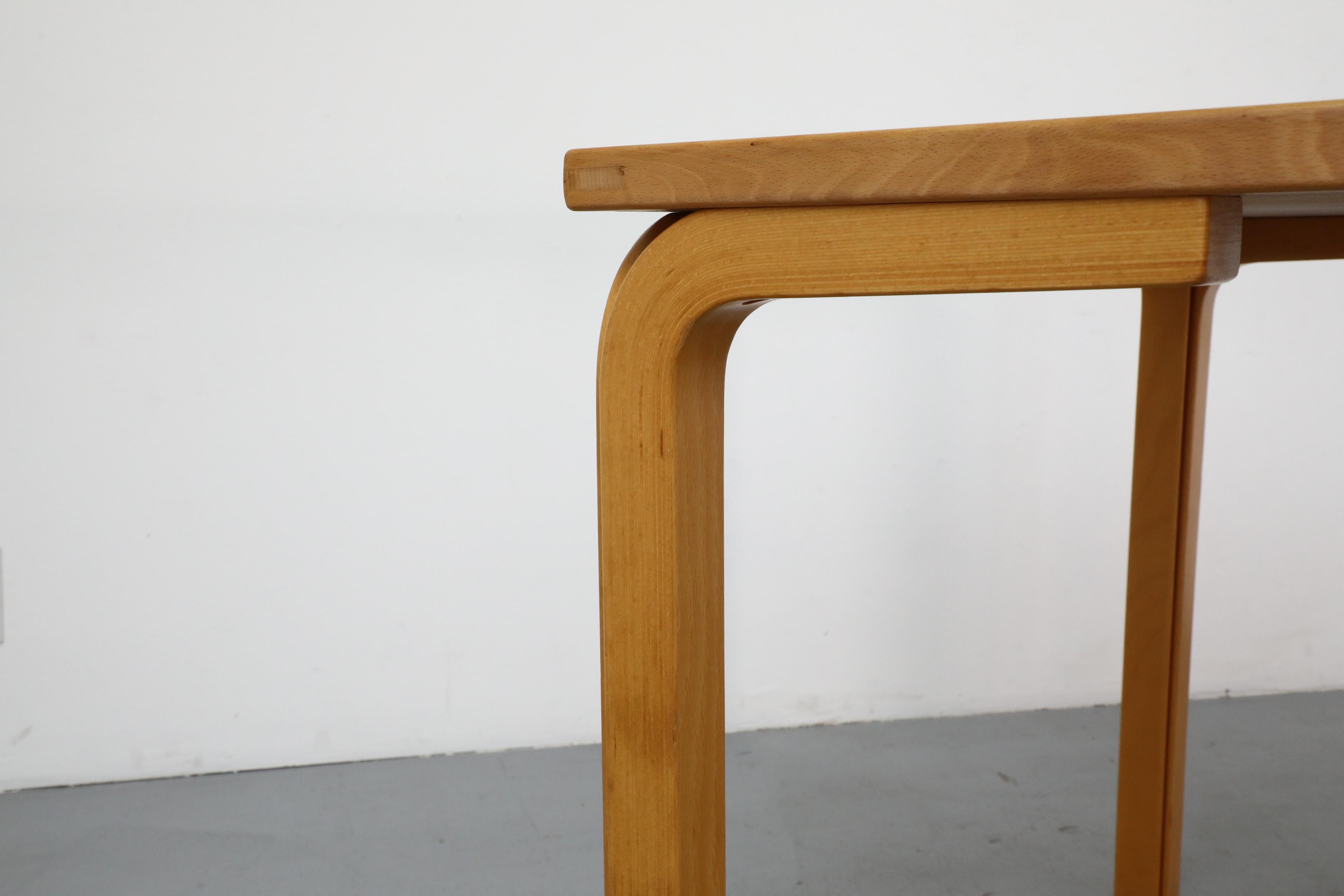 1970's Large Magnus Olesen Birch Dining Table with Black Formica Top 12