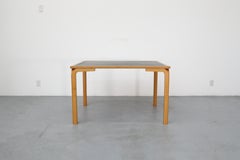 1970's Large Magnus Olesen Birch Dining Table with Black Formica Top