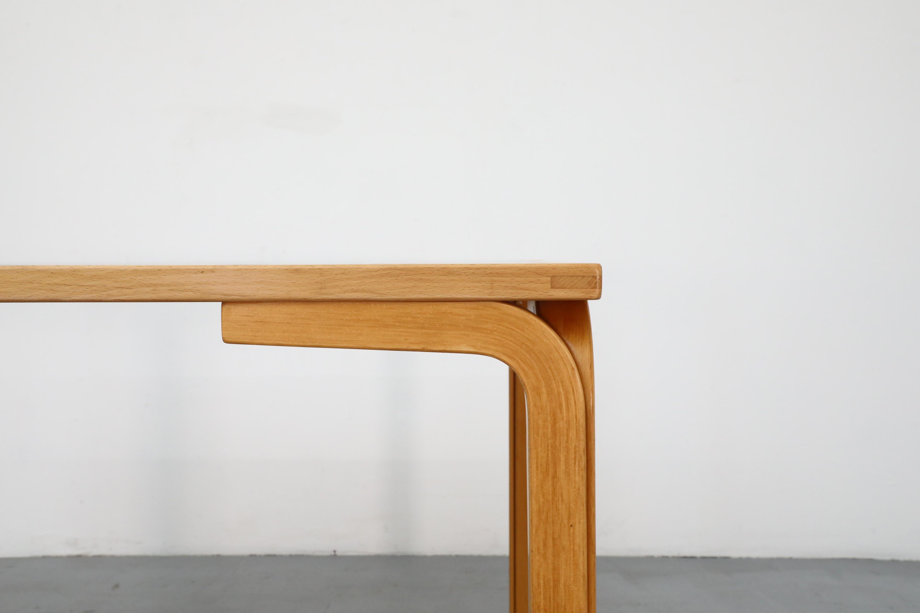 1970's Large Magnus Olesen Birch Dining Table with Black Formica Top 3