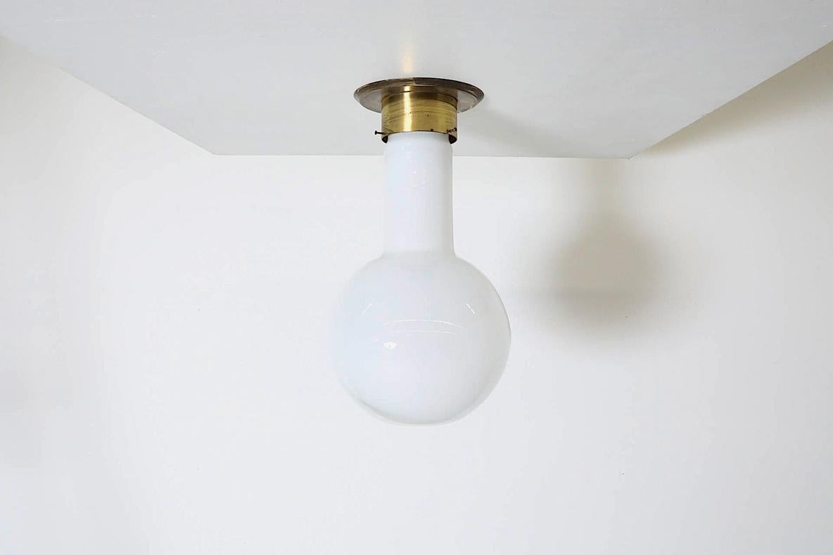 Lámpara de techo grande de cristal soplado estilo Mazzega de los años 70, Harrachov, República Checa en venta 4