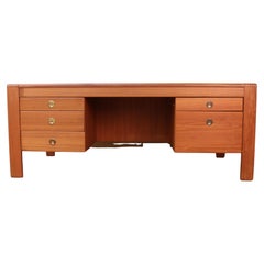 1970’s Large Mid-Century Modern Executive Desk by D-Scan.