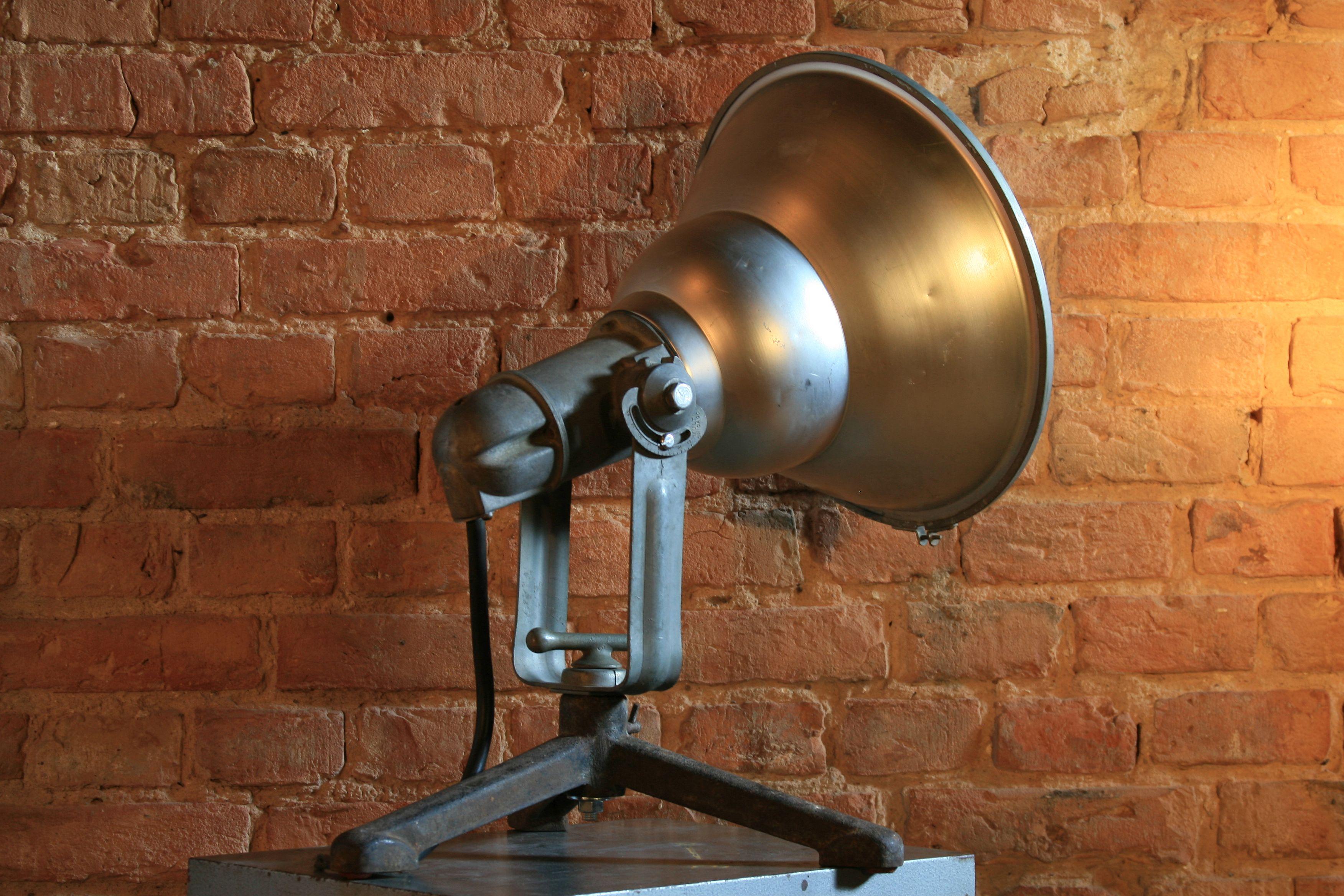 Industrial 1970s Large Military Floodlight, Type V For Sale