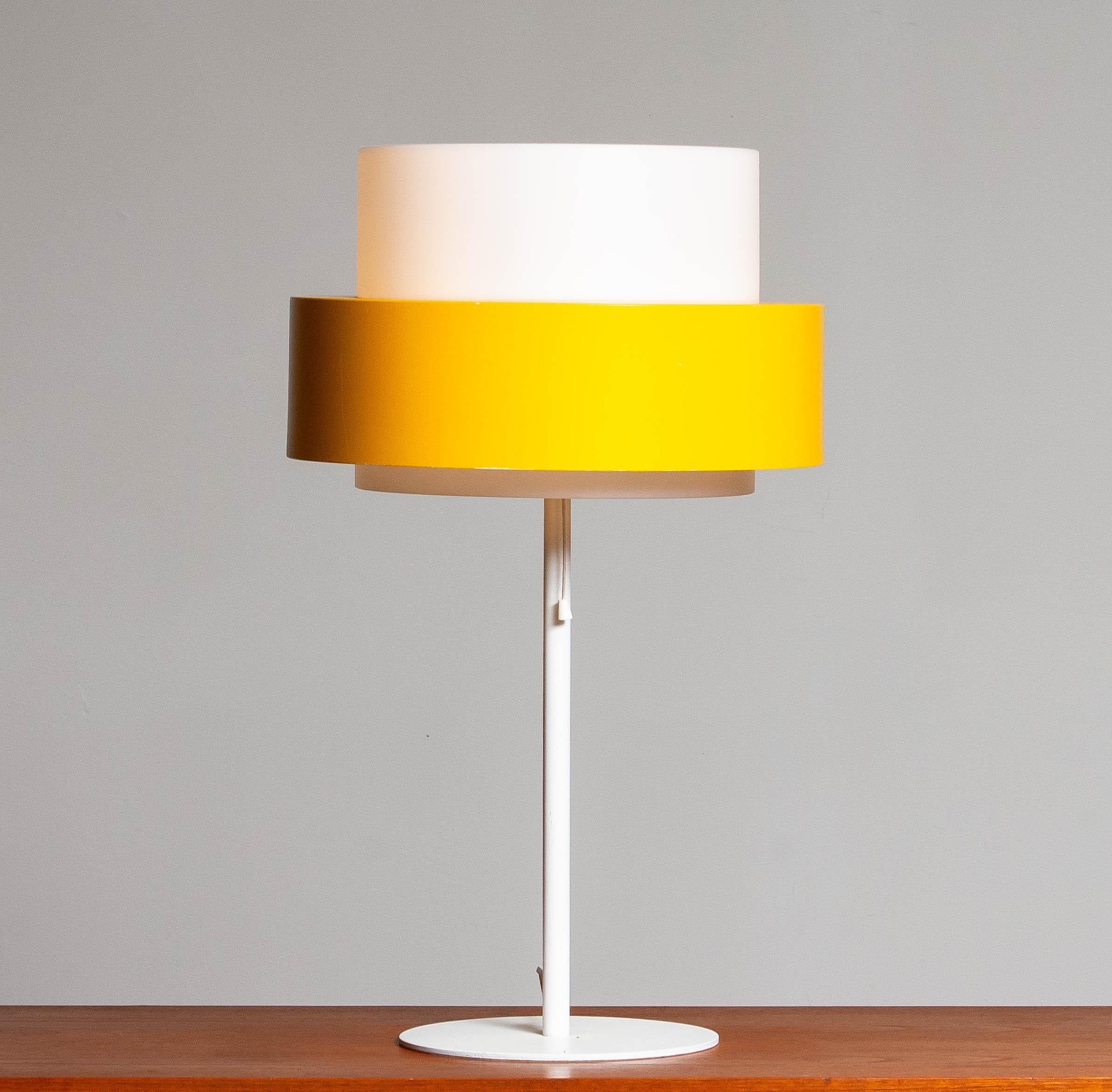 Swedish 1970s Large Modern Table Lamp by Uno and Osten Kristiansson for Luxus Sweden For Sale