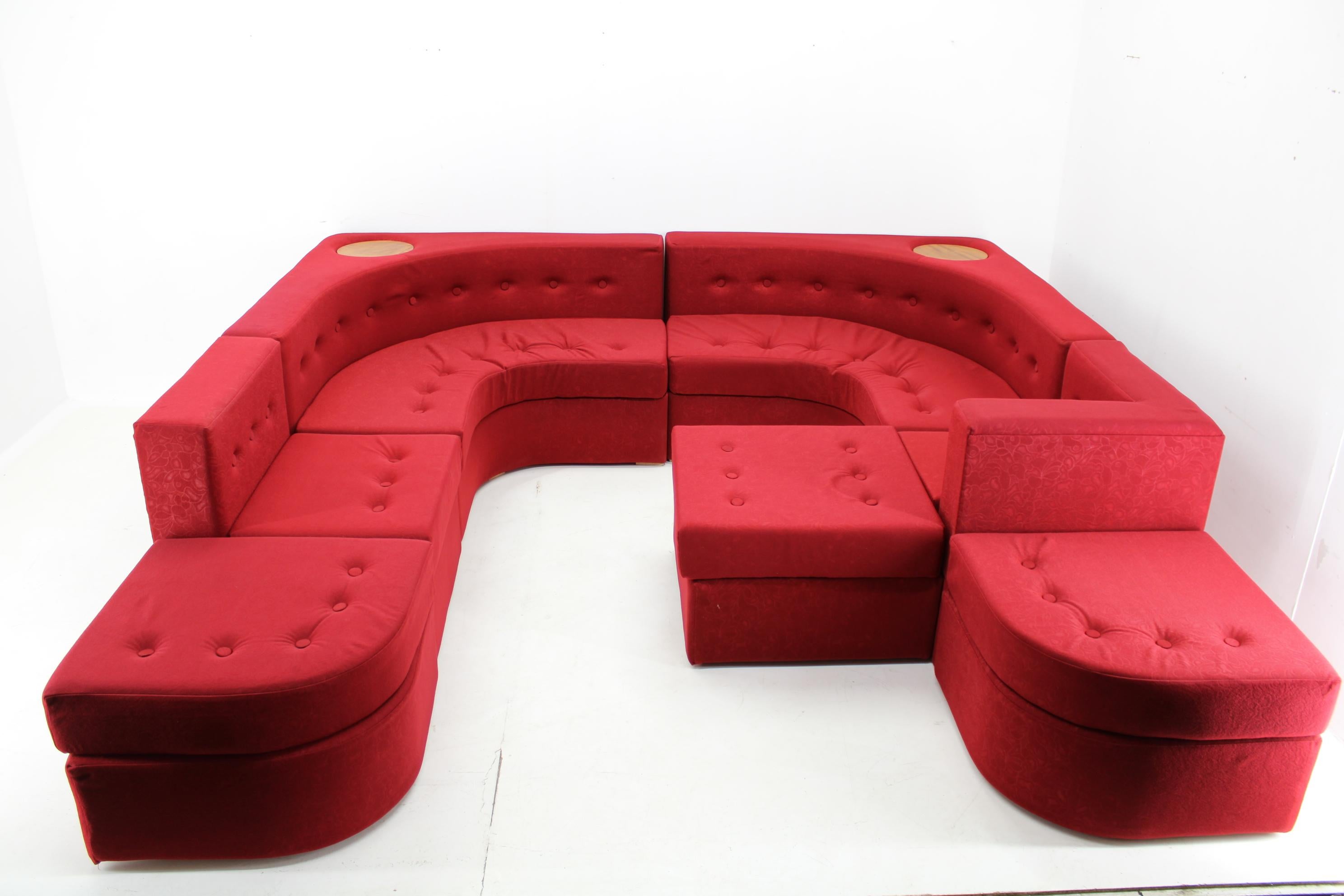 Late 20th Century 1970s Large Modular Sofa, Czechoslovakia For Sale