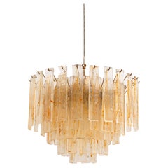 1970s Large Murano Glass Hanging Lamp by Mazzega, Italy