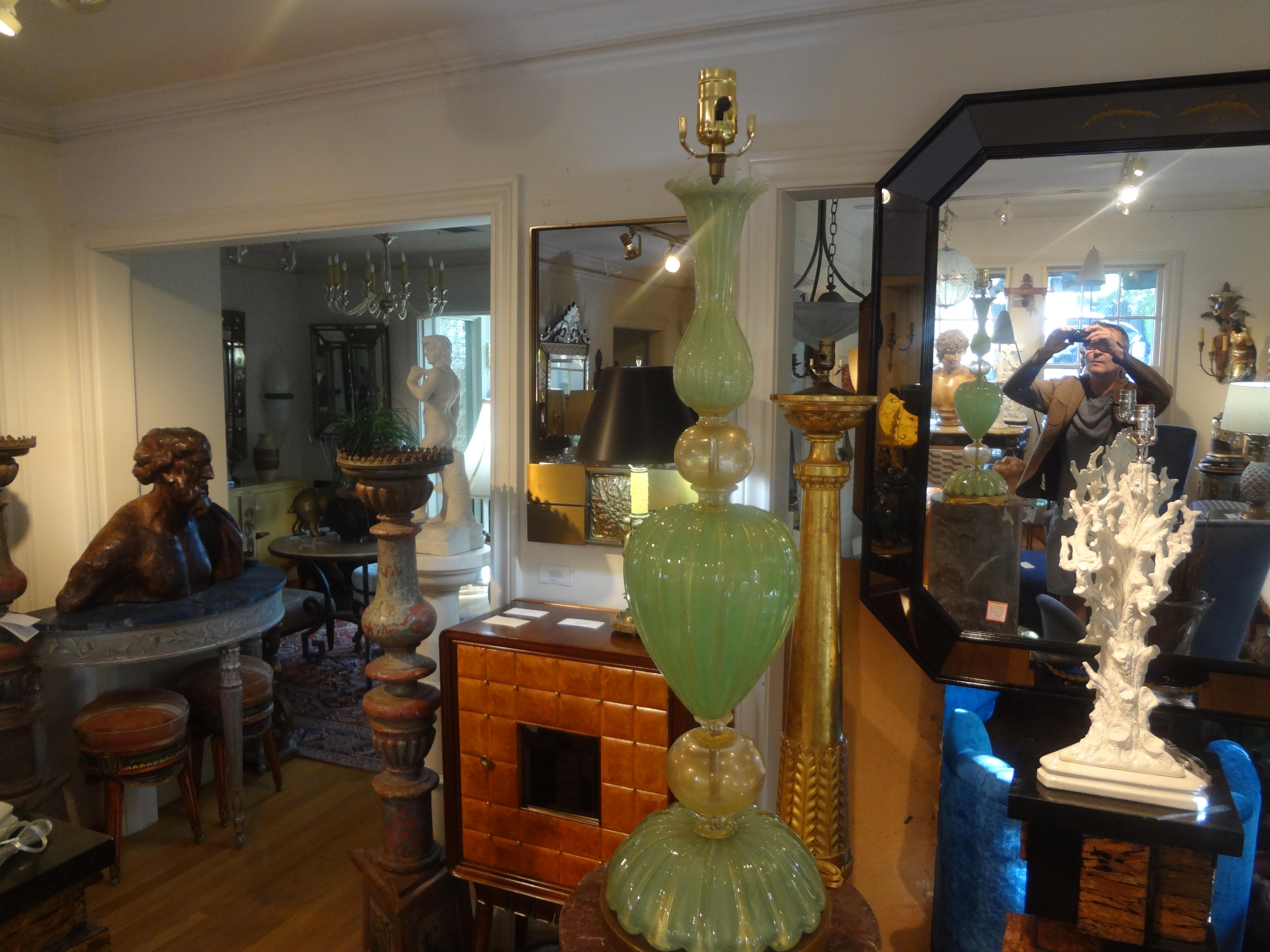 Hollywood Regency Grande lampe en verre de Murano par Seguso en vente